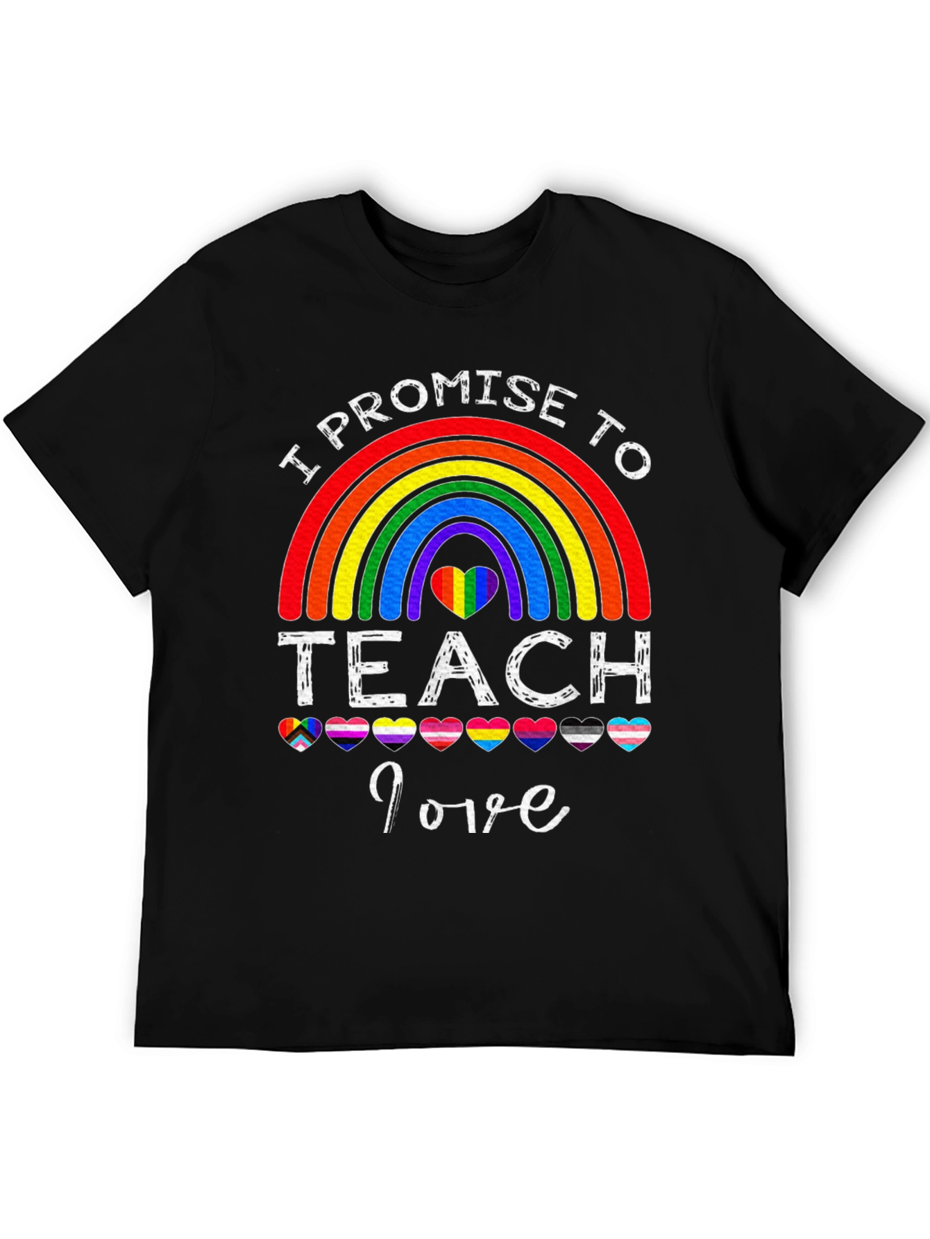 I Promise to Teach Love T-Shirt Rainbow LGBT Pride