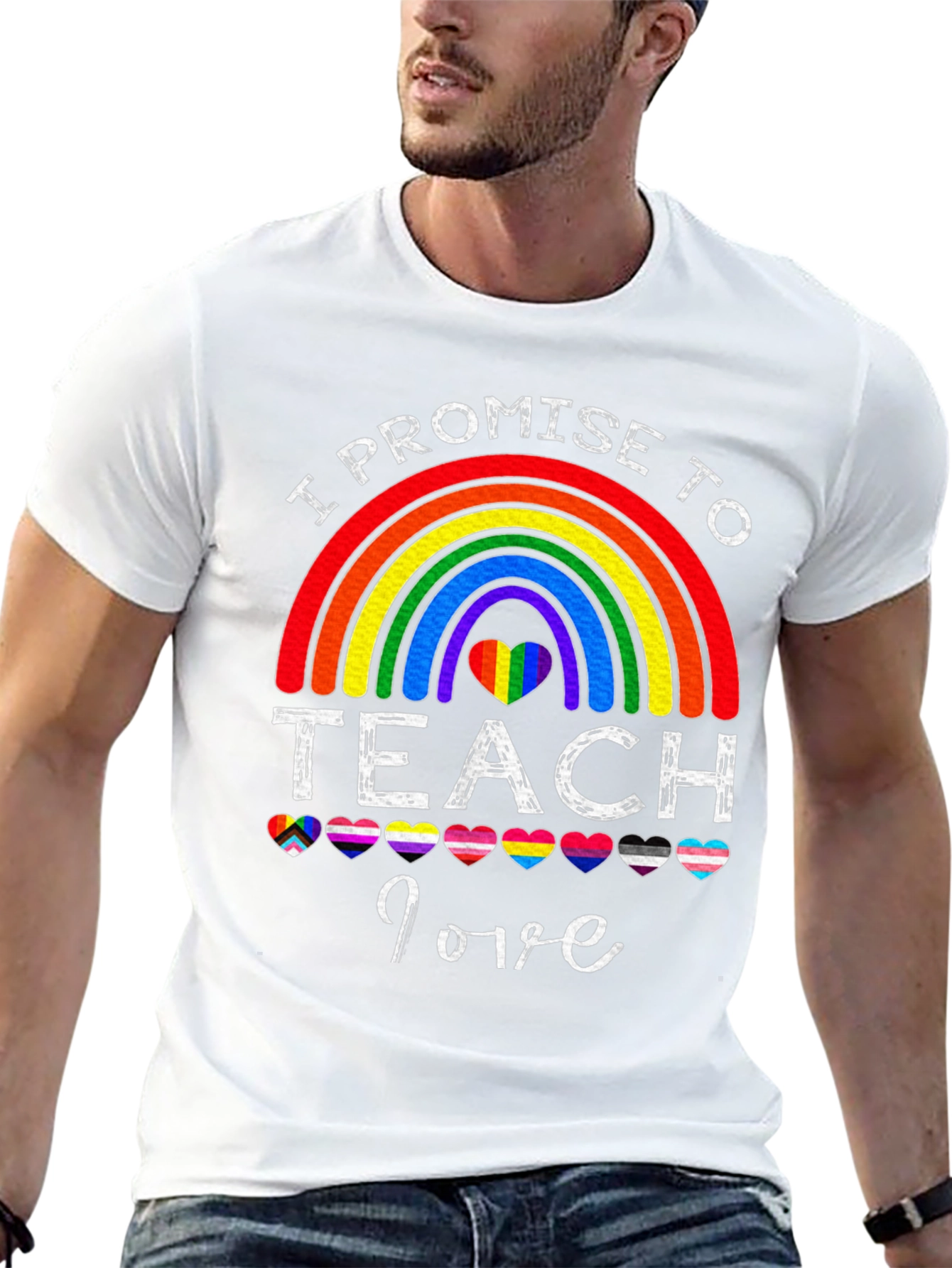 I Promise to Teach Love T-Shirt Rainbow LGBT Pride