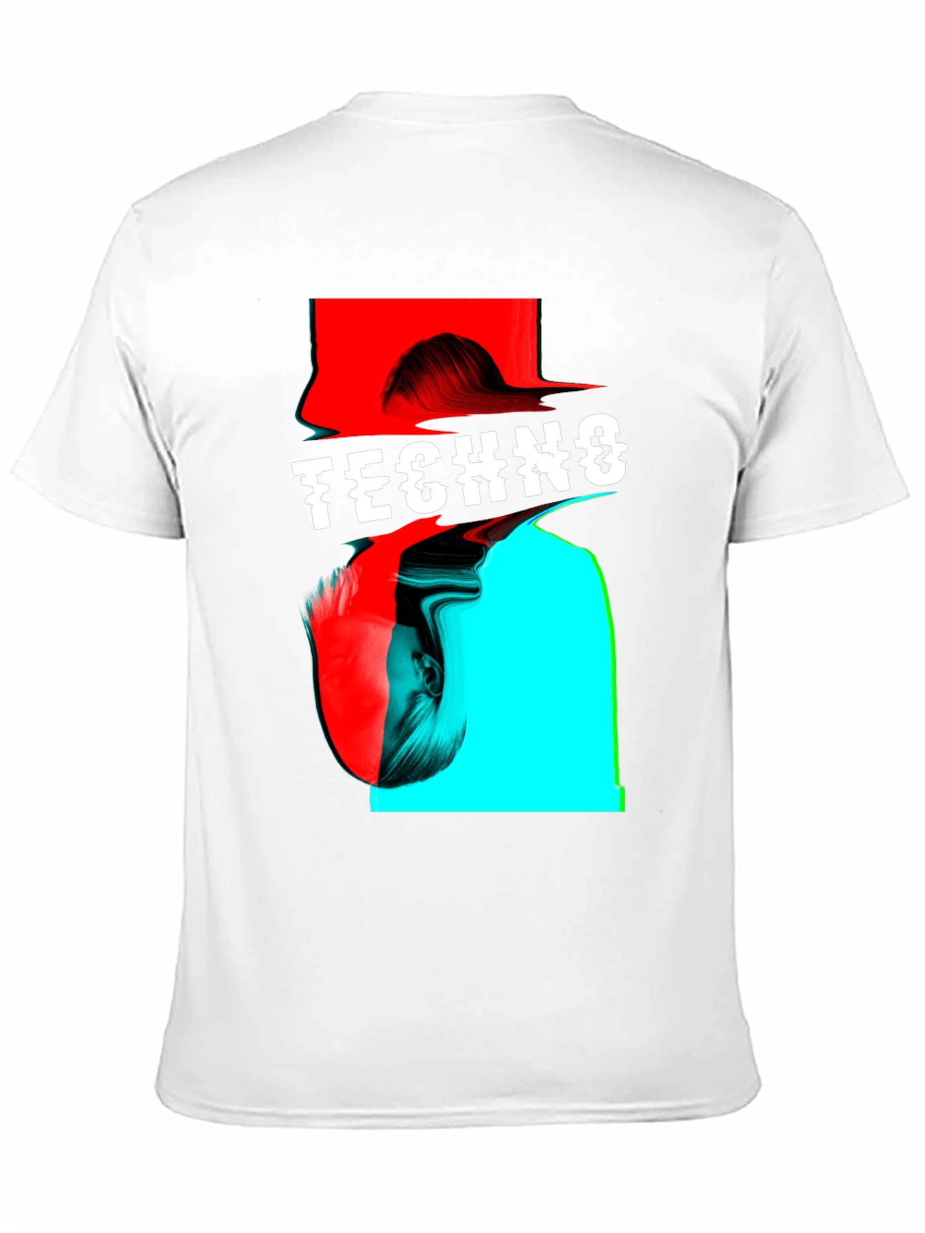 Techno Glitch Art T-Shirt - Modern Music Fashion