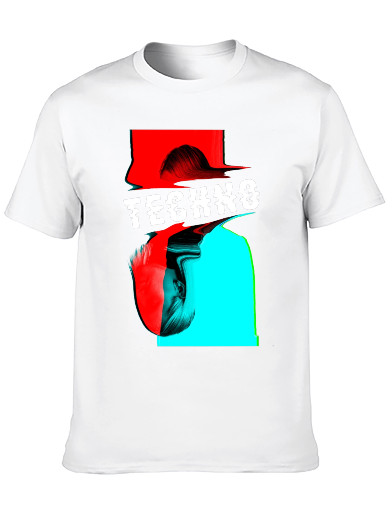 Techno Glitch Art T-Shirt - Modern Music Fashion