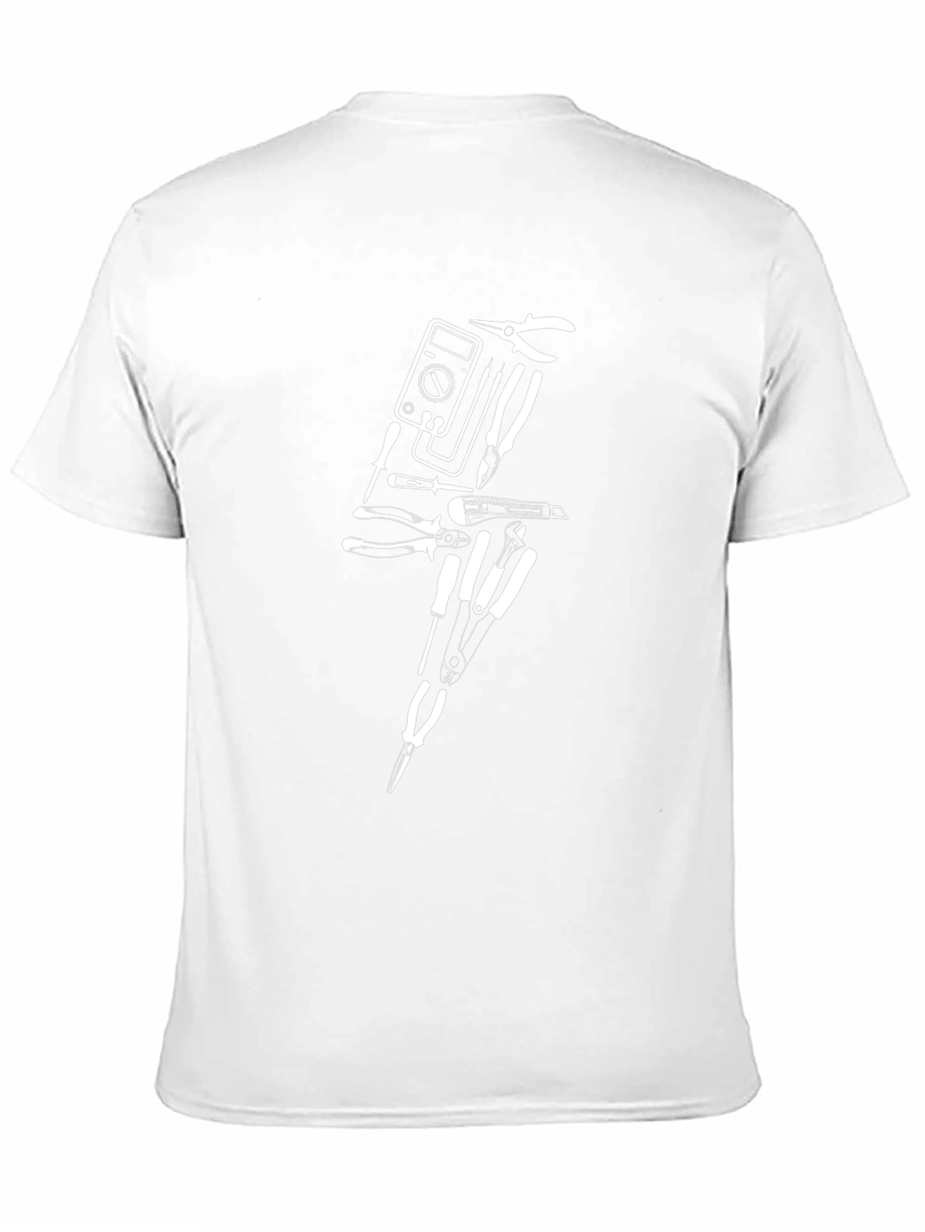 Electrician Tool Lightning Bolt Graphic Tee - Black