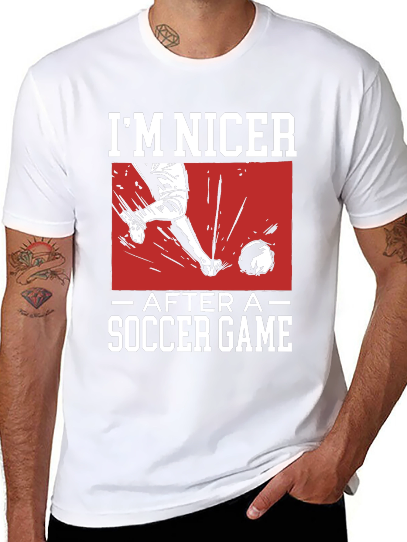 Funny Soccer Game T-Shirt - Im Nicer After