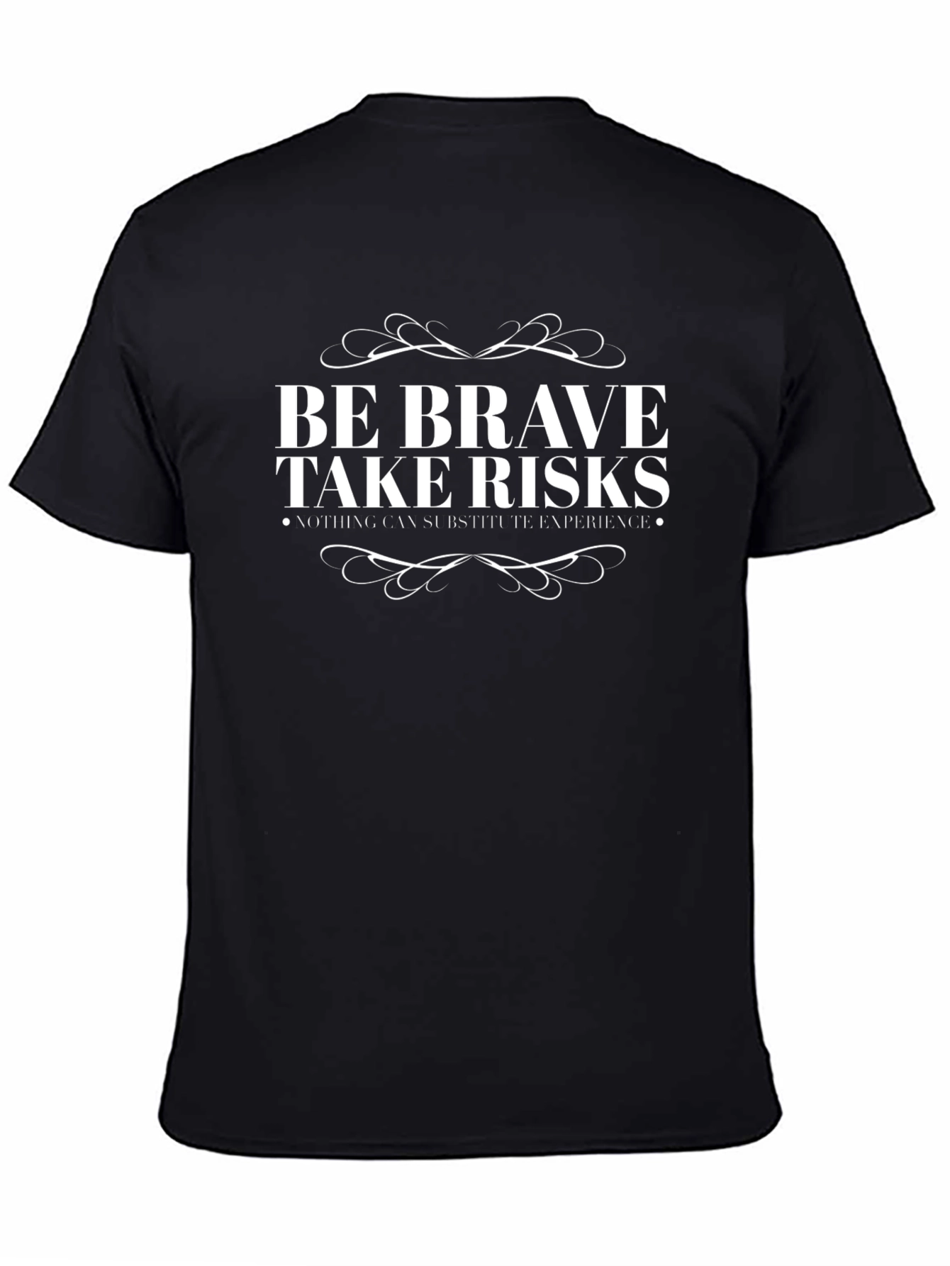 Be Brave Take Risks Black Graphic Tee