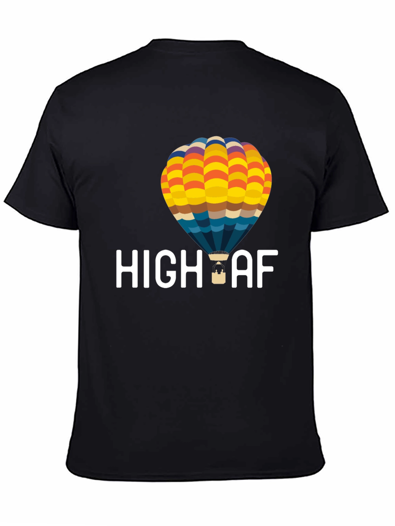 High AF Hot Air Balloon T-Shirt - Black