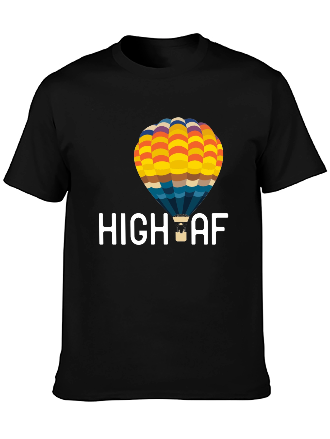 High AF Hot Air Balloon T-Shirt - Black