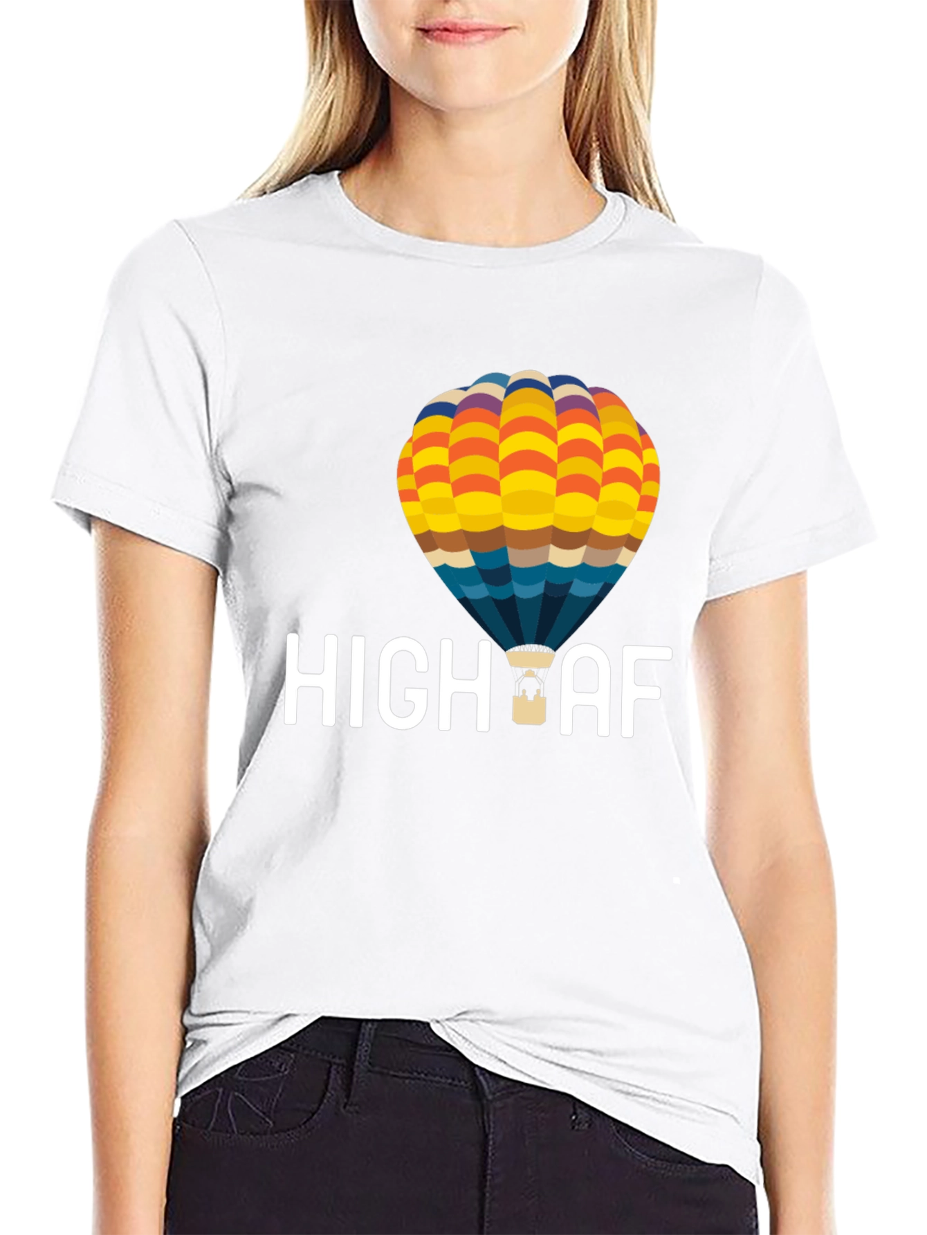 High AF Hot Air Balloon T-Shirt - Black