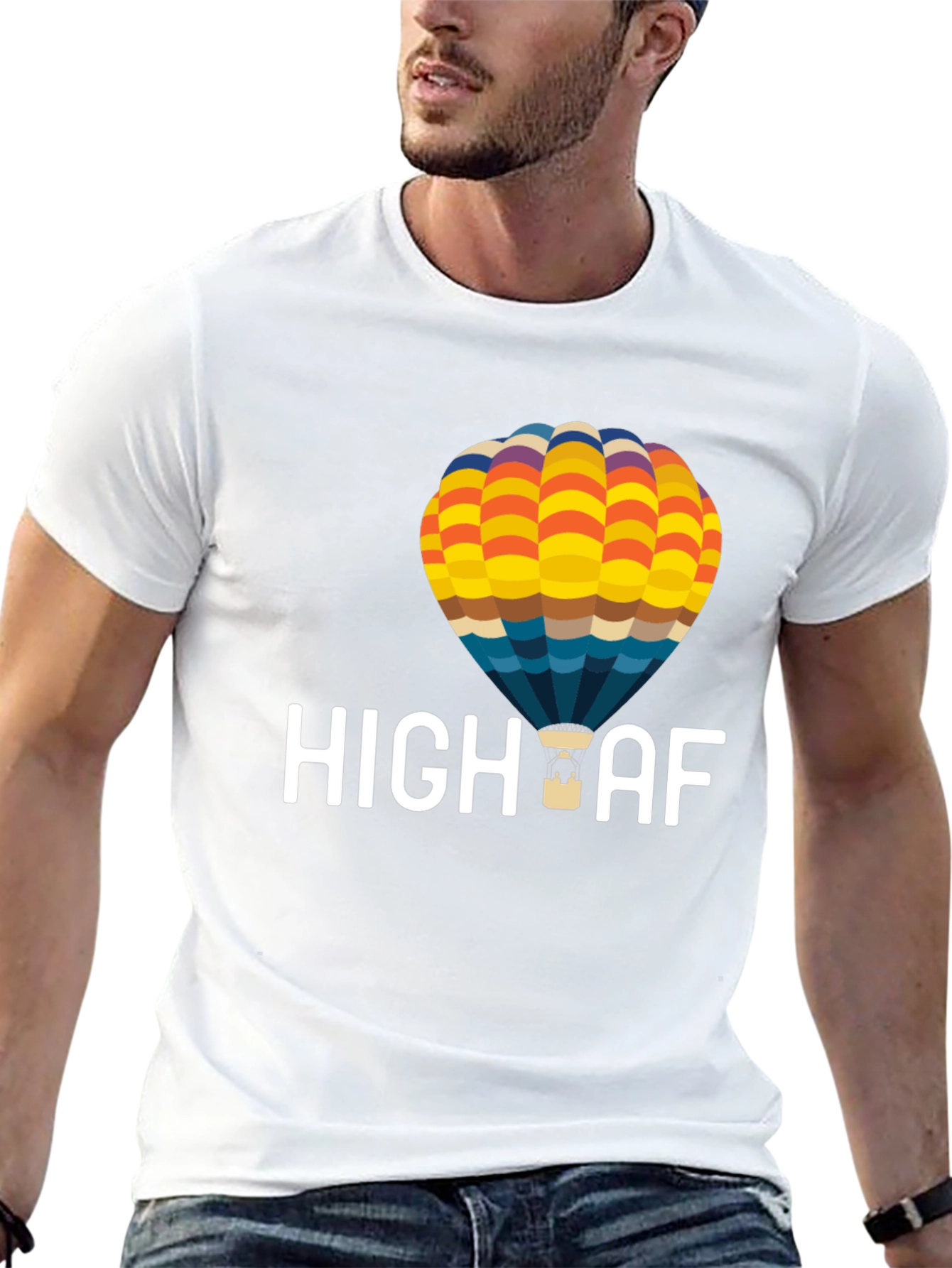 High AF Hot Air Balloon T-Shirt - Black