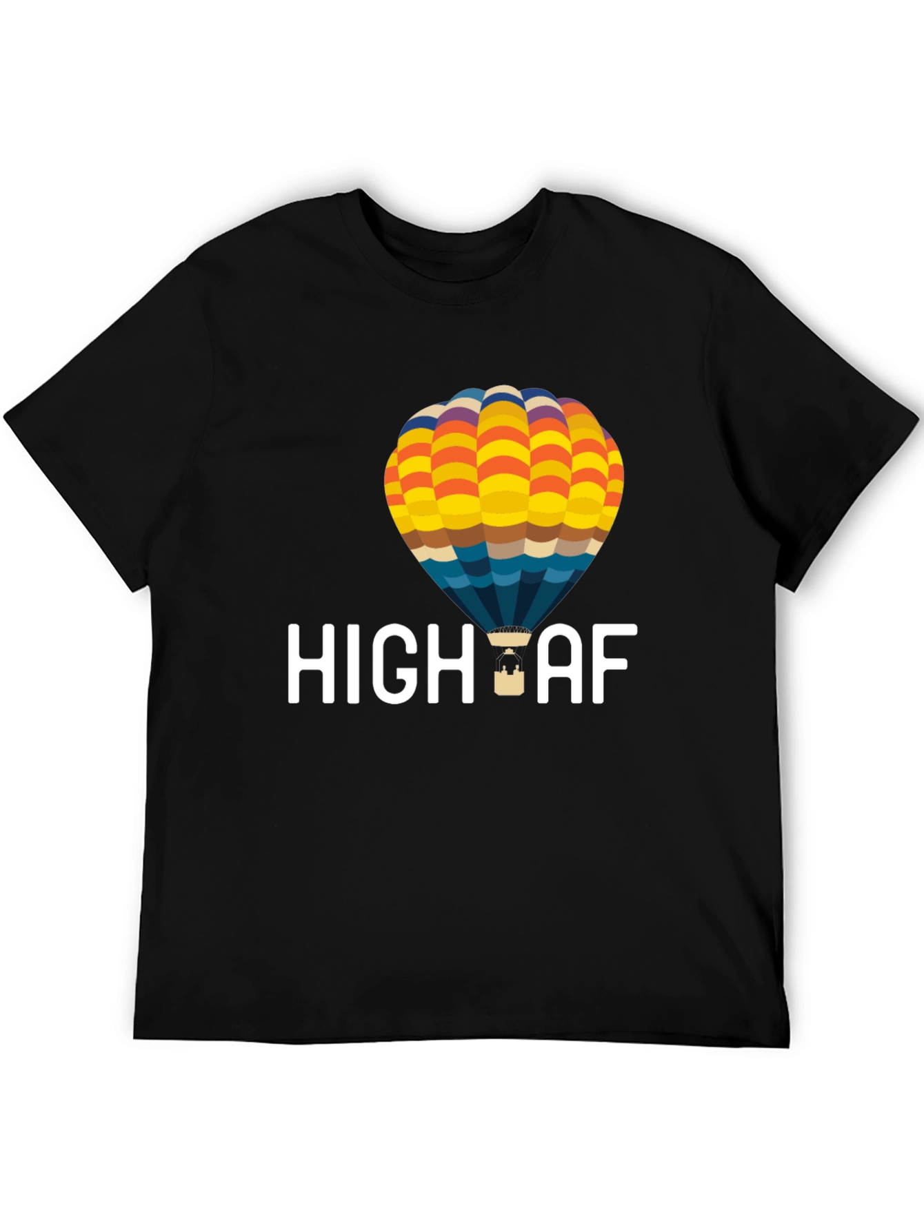 High AF Hot Air Balloon T-Shirt - Black