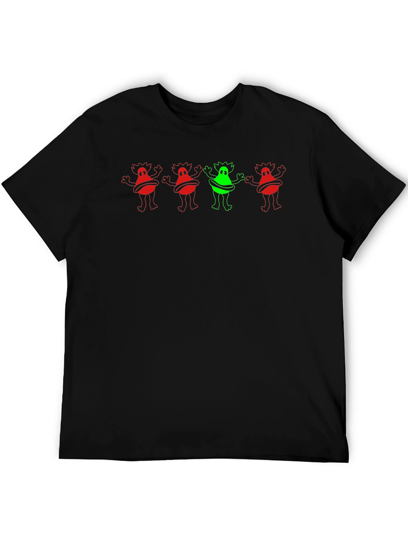 Fun Monster Graphic Black T-Shirt