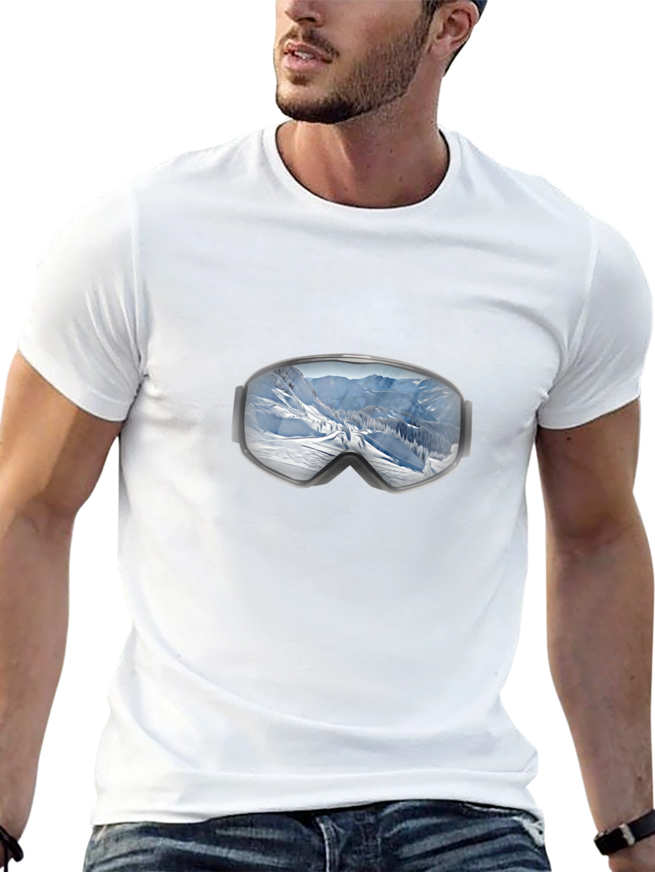 Snowy Mountain Ski Goggles T-Shirt