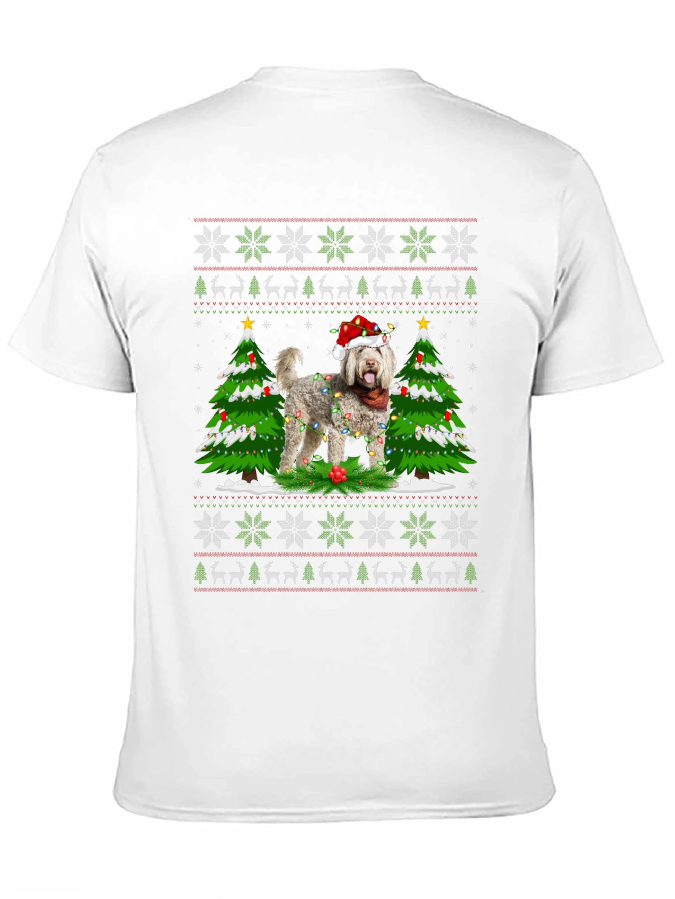 Festive Dog Christmas Tree Ugly T-Shirt