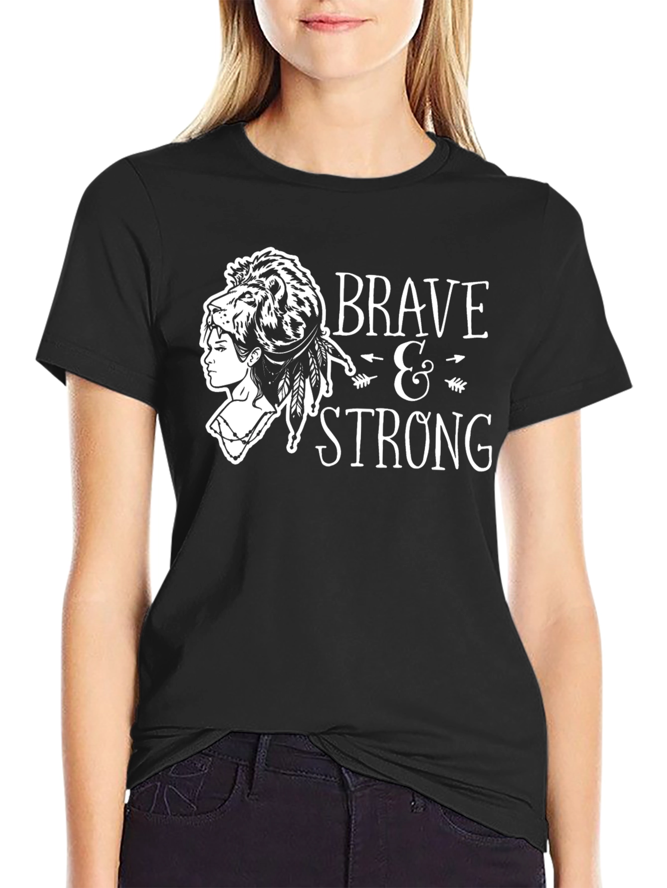 Brave & Strong Lion Graphic Tee