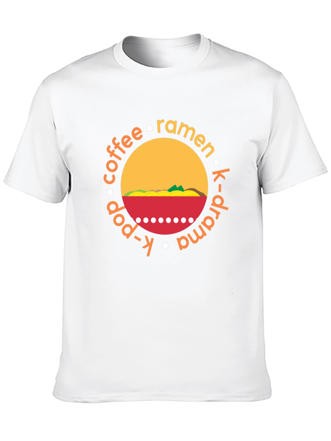 K-Drama & Ramen Black T-Shirt