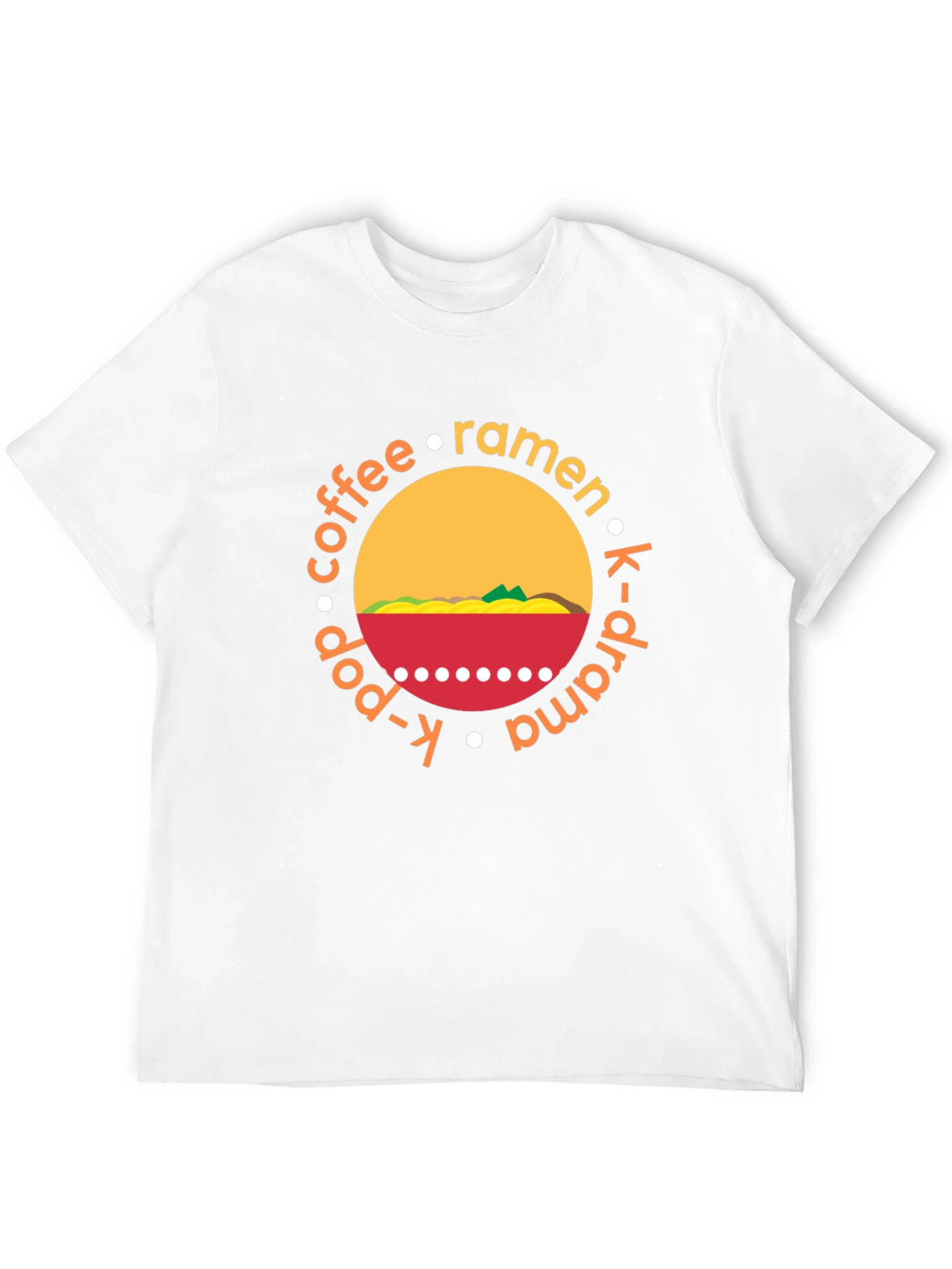 K-Drama & Ramen Black T-Shirt