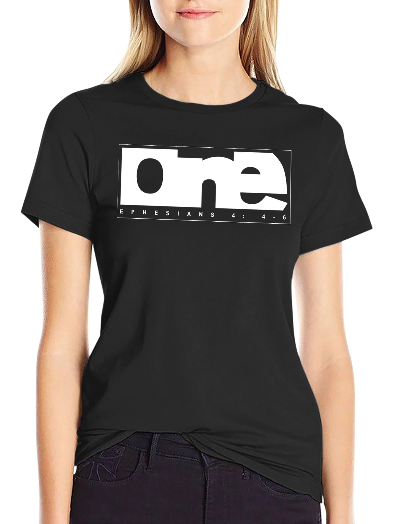 Ephesians 4:4-6 One Graphic Tee - Black