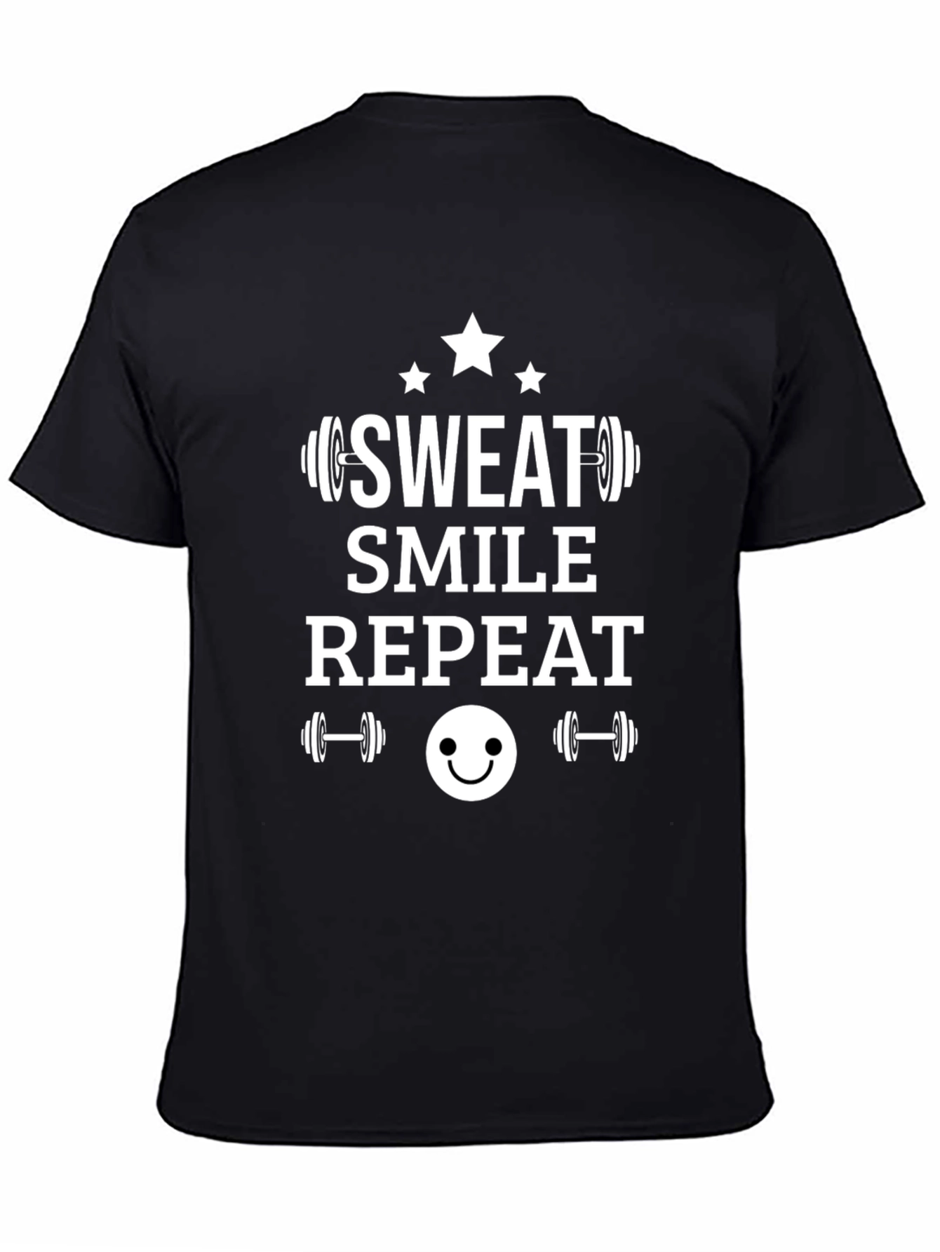 Sweat Smile Repeat Black Graphic T-Shirt