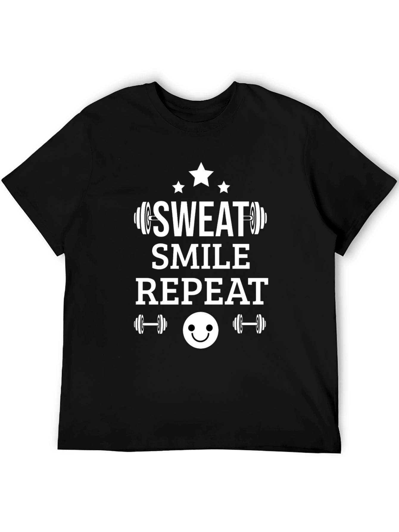 Sweat Smile Repeat Black Graphic T-Shirt