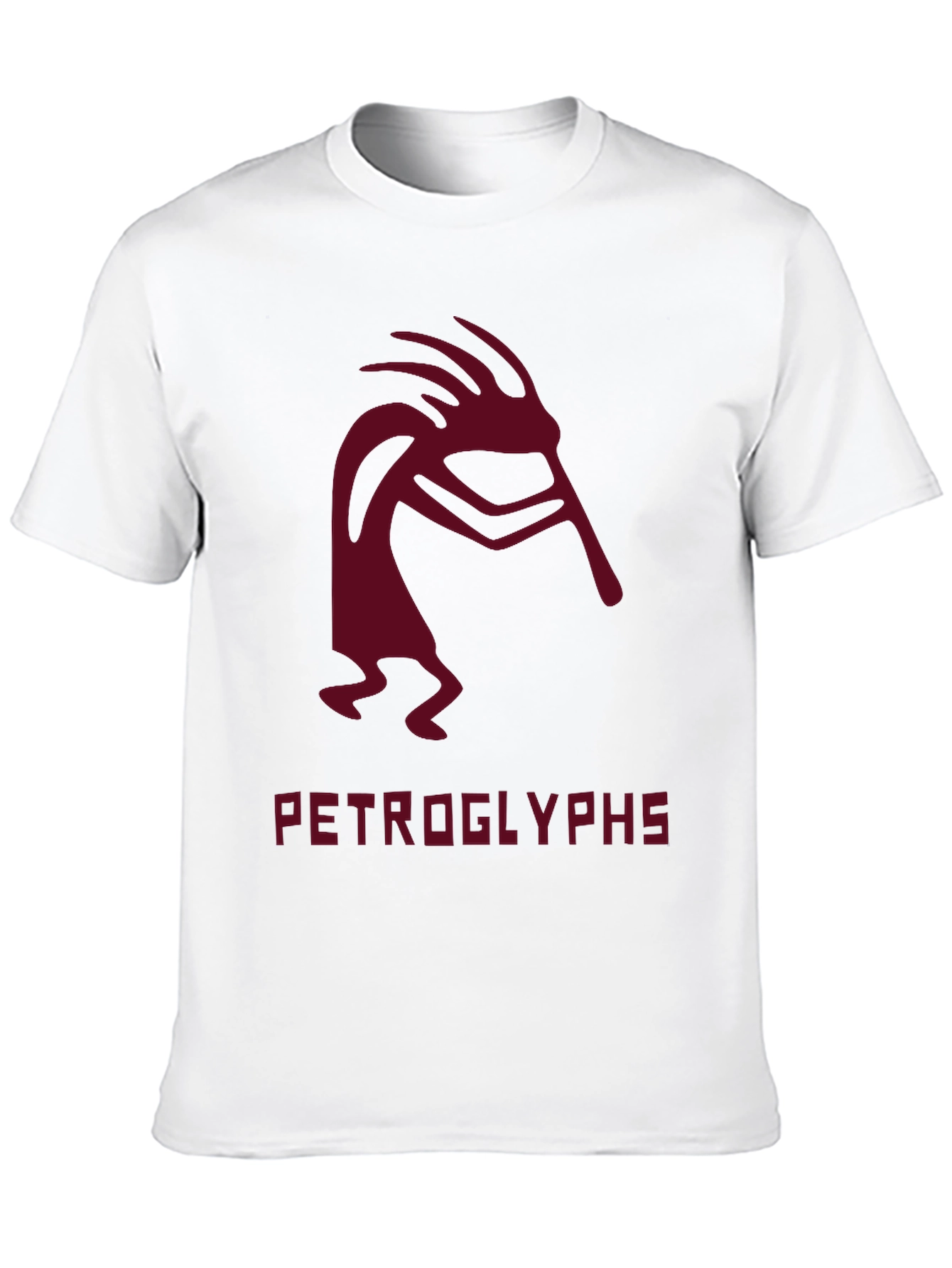 Kokopelli Petroglyphs Graphic Tee - Black Cotton