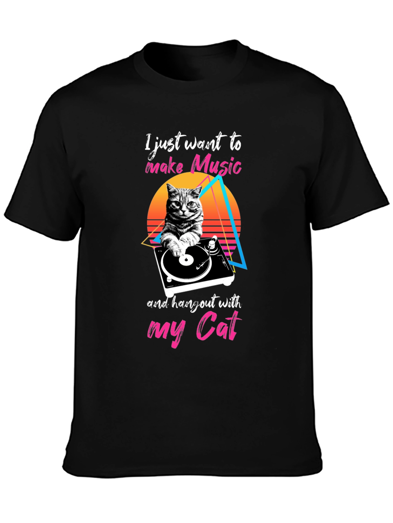 Music Cat Graphic T-Shirt