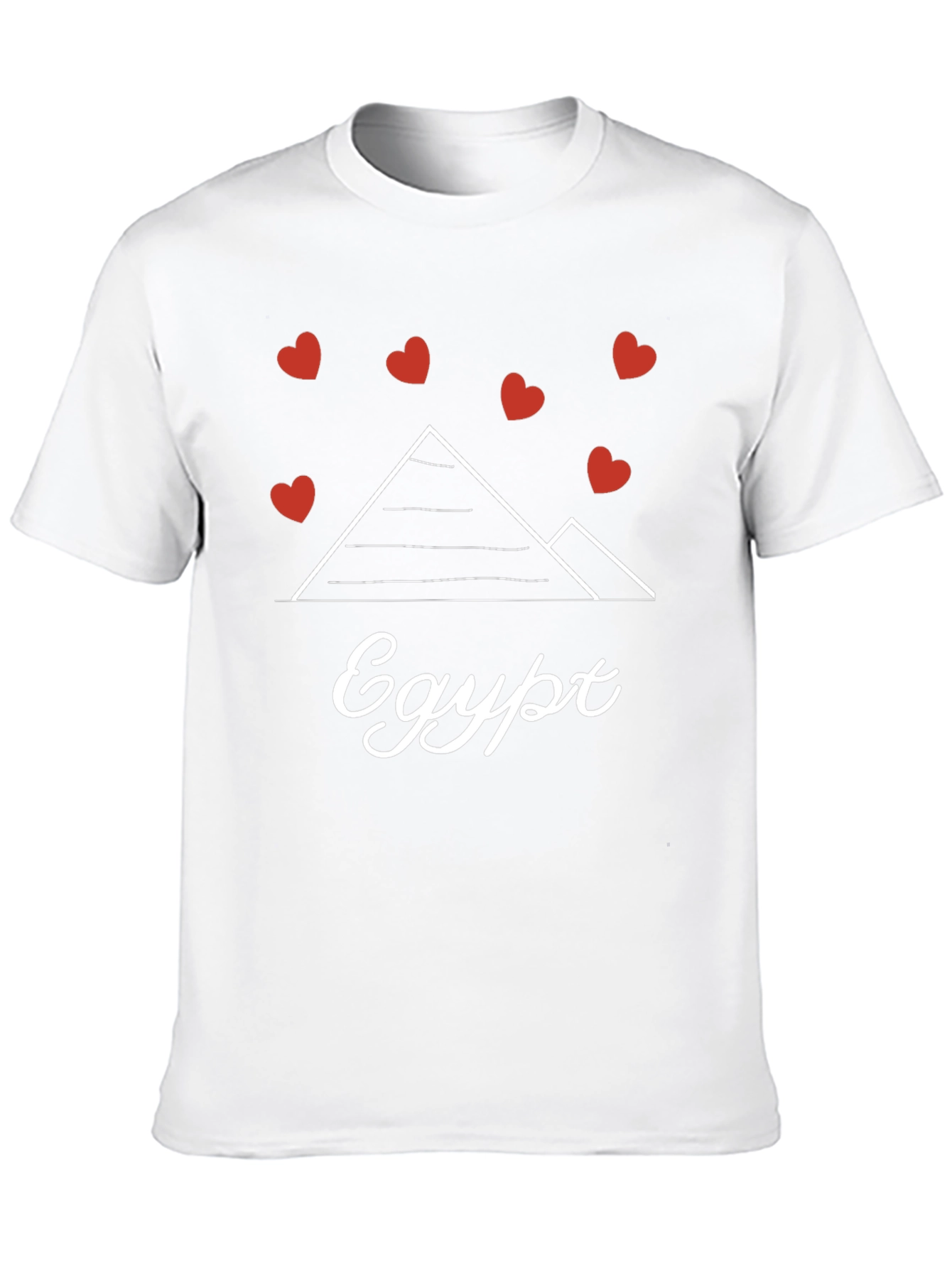 Egypt Pyramid Love Heart T-Shirt