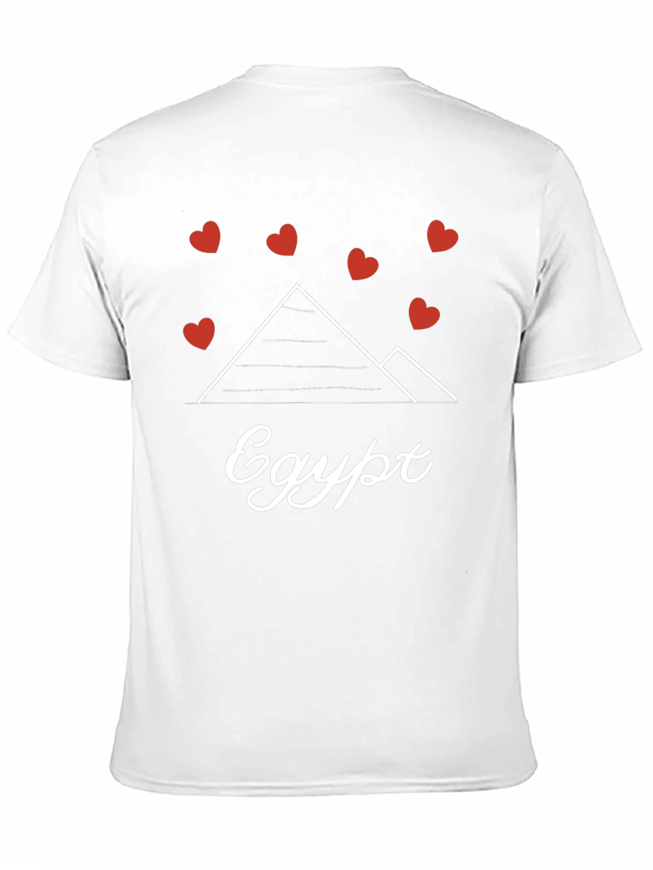 Egypt Pyramid Love Heart T-Shirt