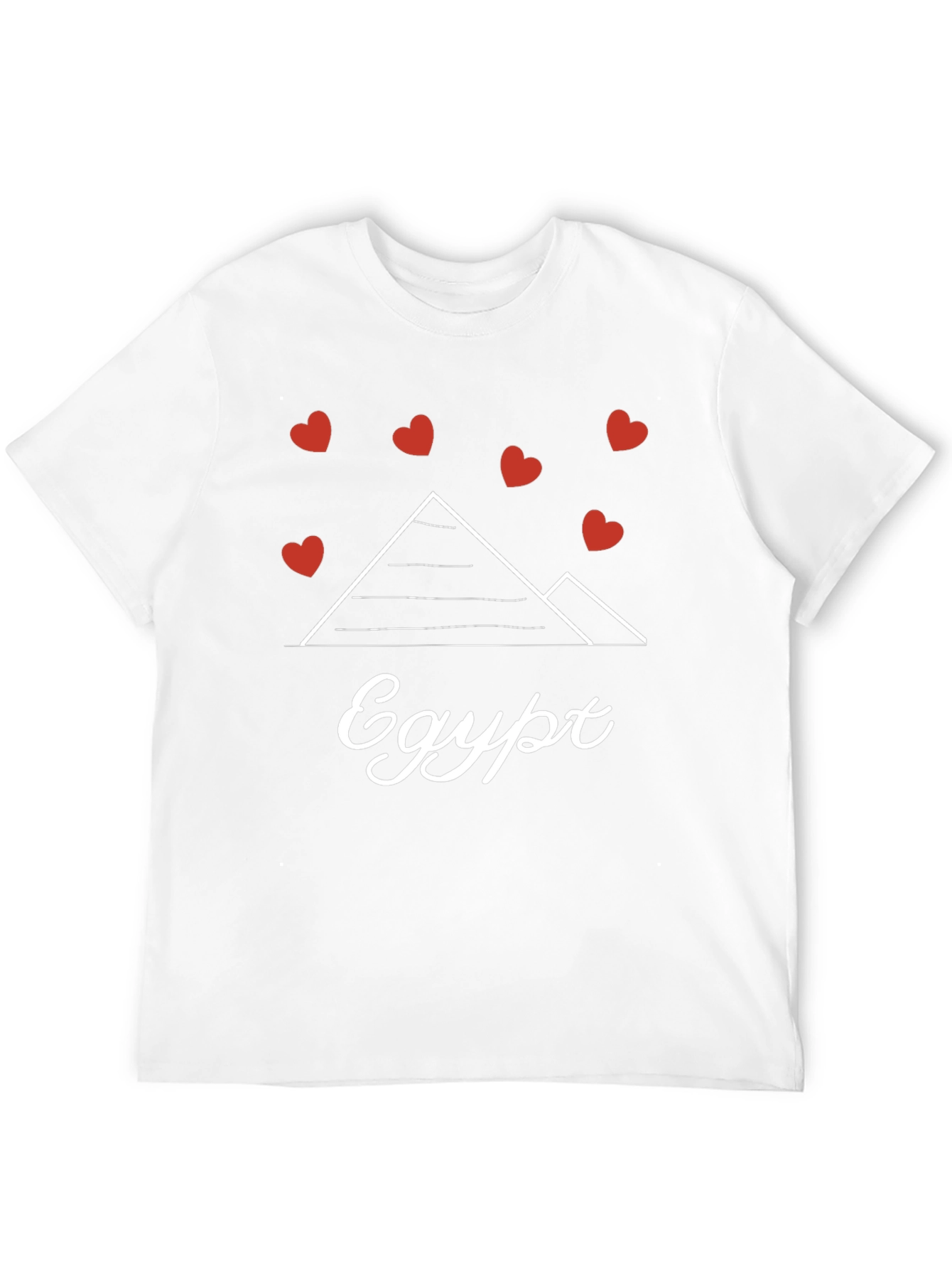 Egypt Pyramid Love Heart T-Shirt