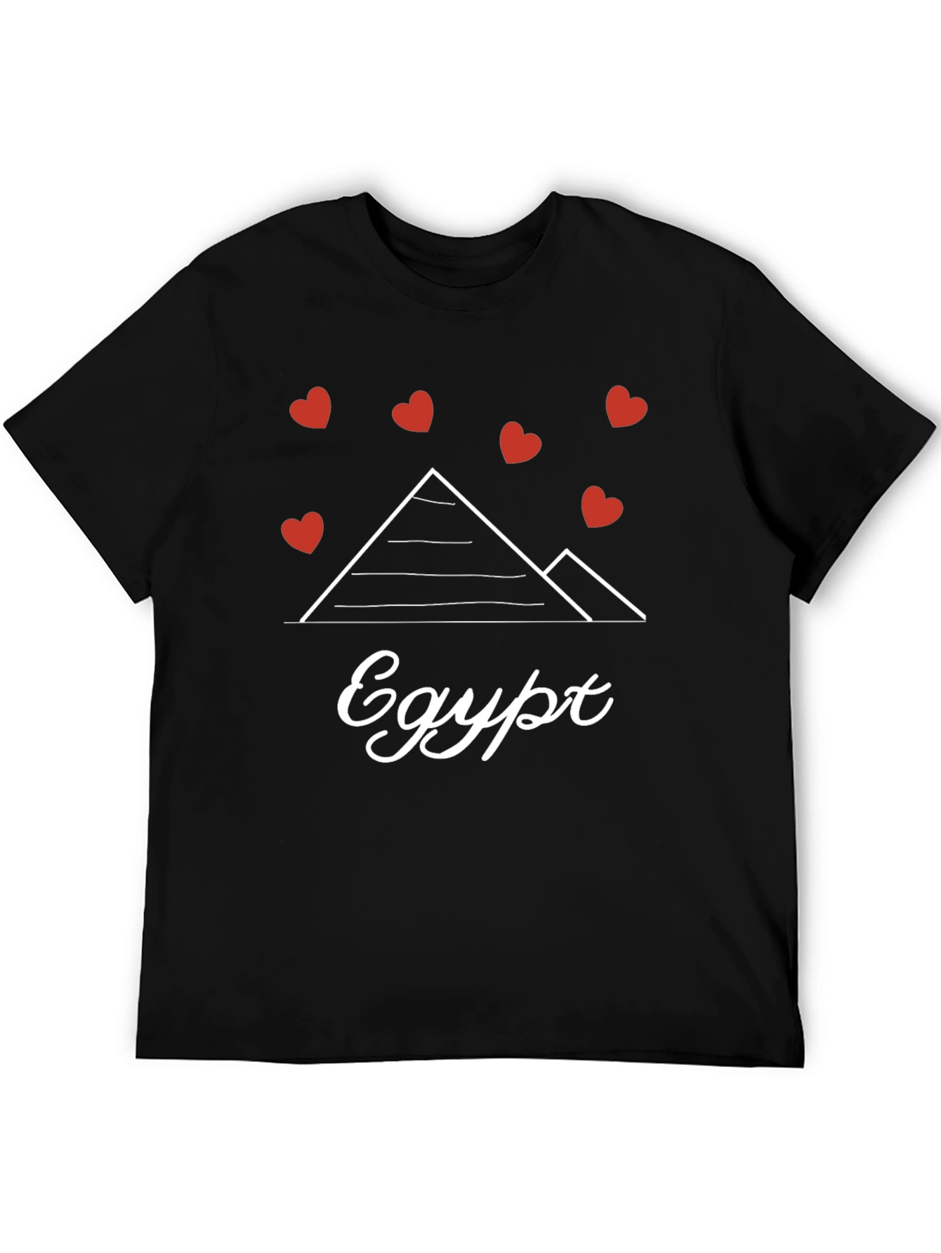 Egypt Pyramid Love Heart T-Shirt