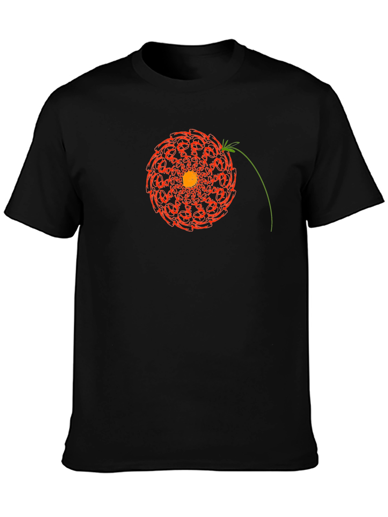 Geometric Floral Mandala Graphic T-Shirt