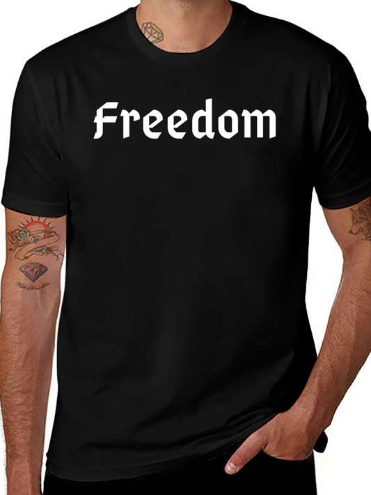 Freedom Graphic Tee - Black Cotton Blend