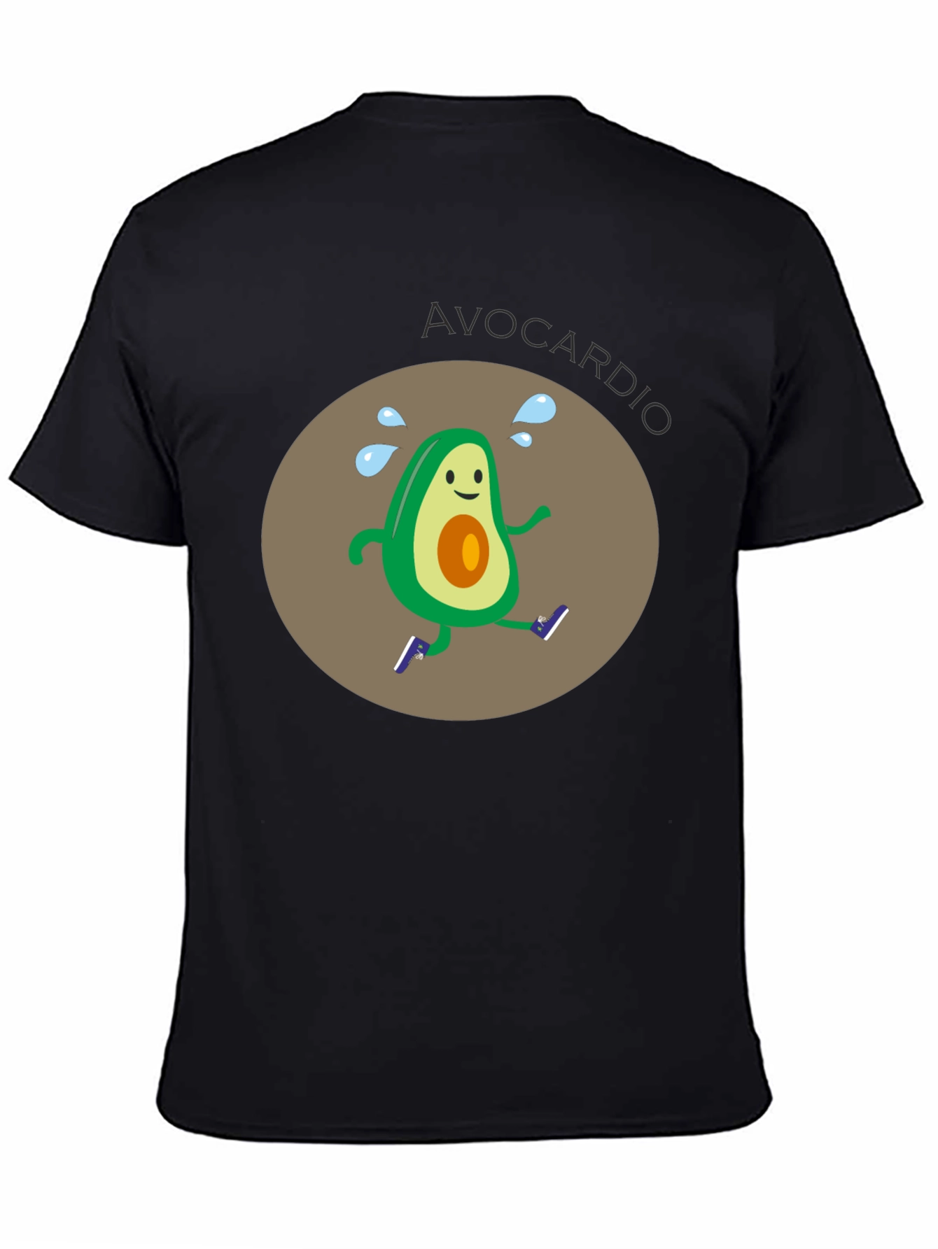 Avocardio Running T-Shirt - Black Graphic Tee