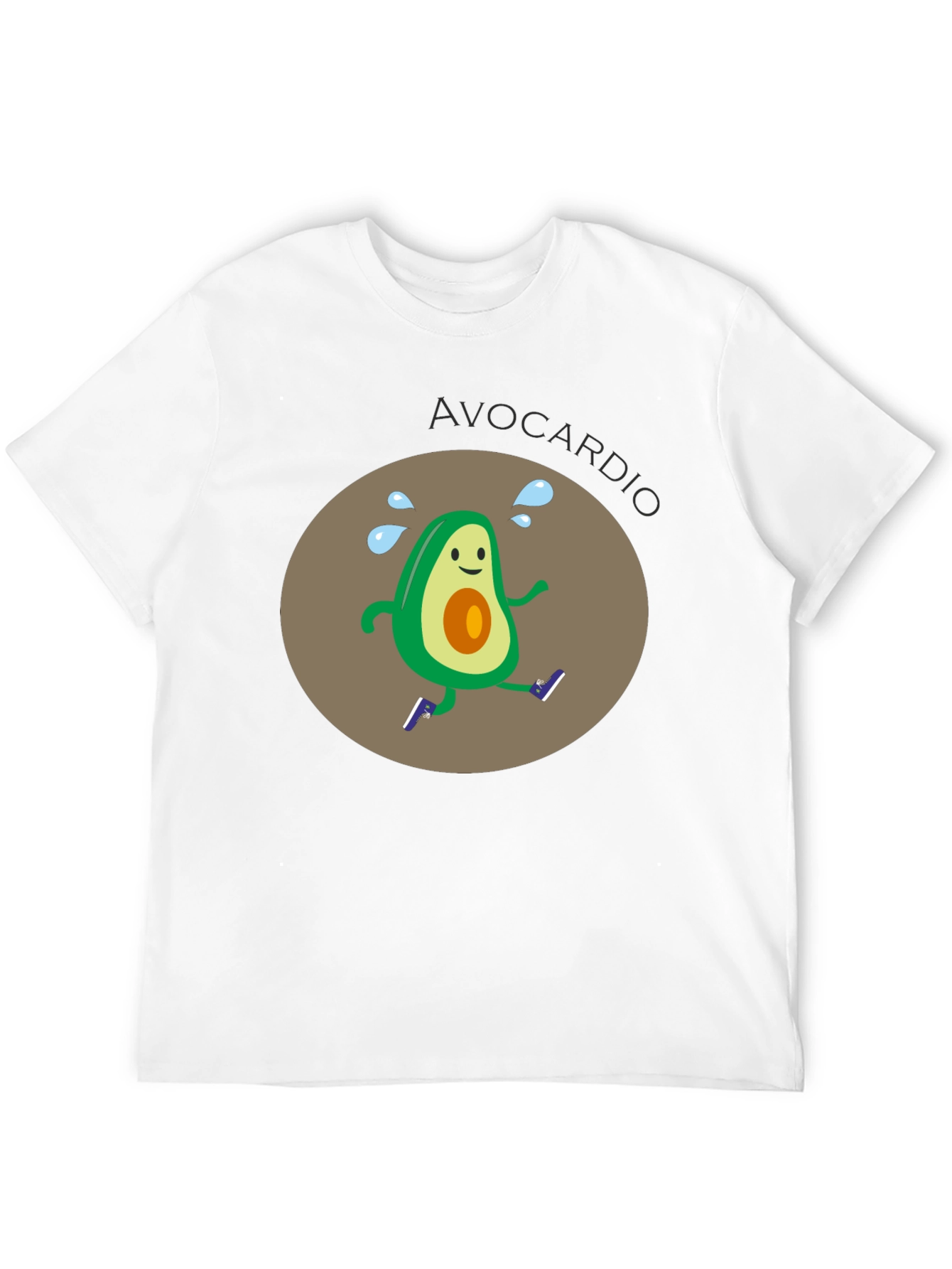 Avocardio Running T-Shirt - Black Graphic Tee