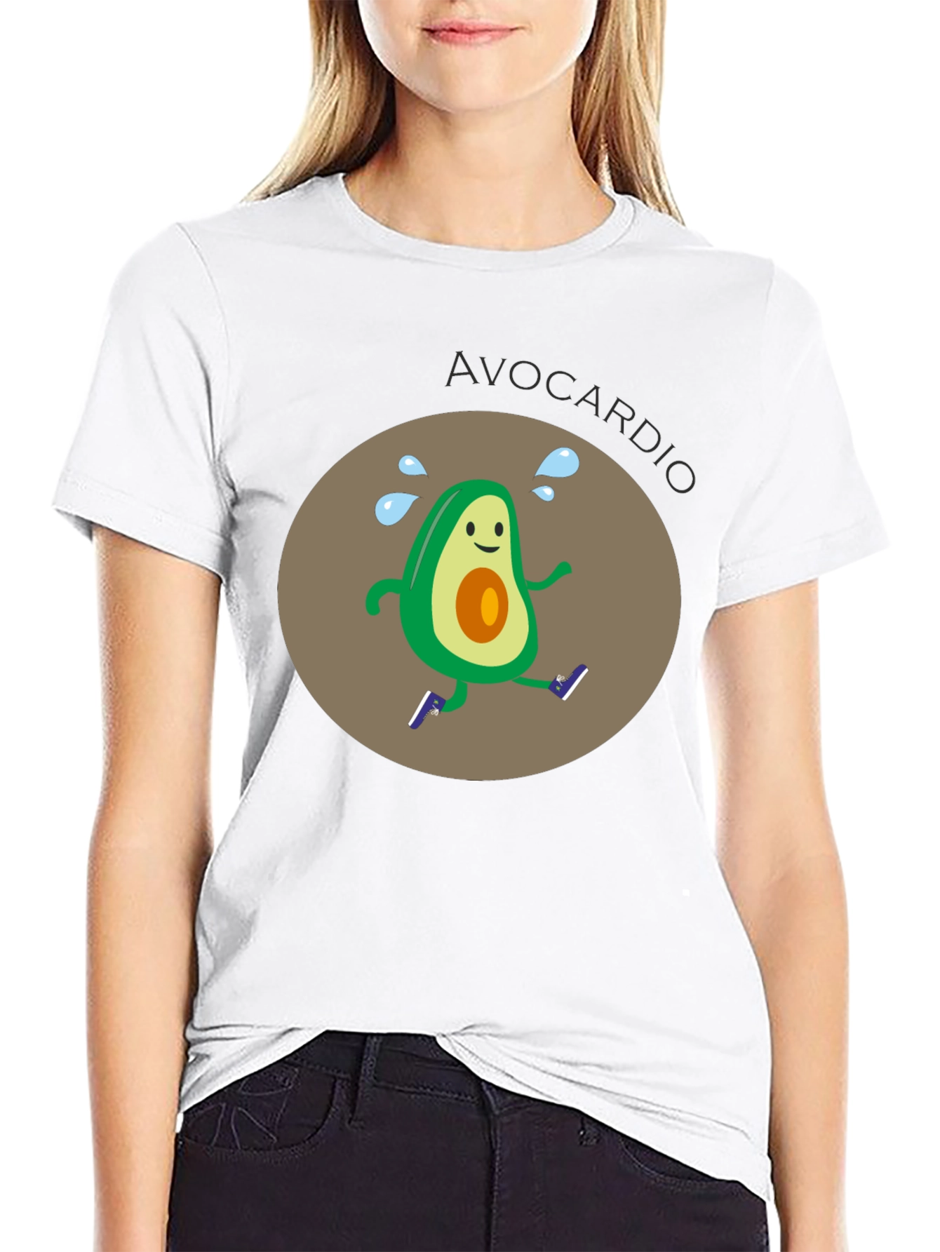 Avocardio Running T-Shirt - Black Graphic Tee
