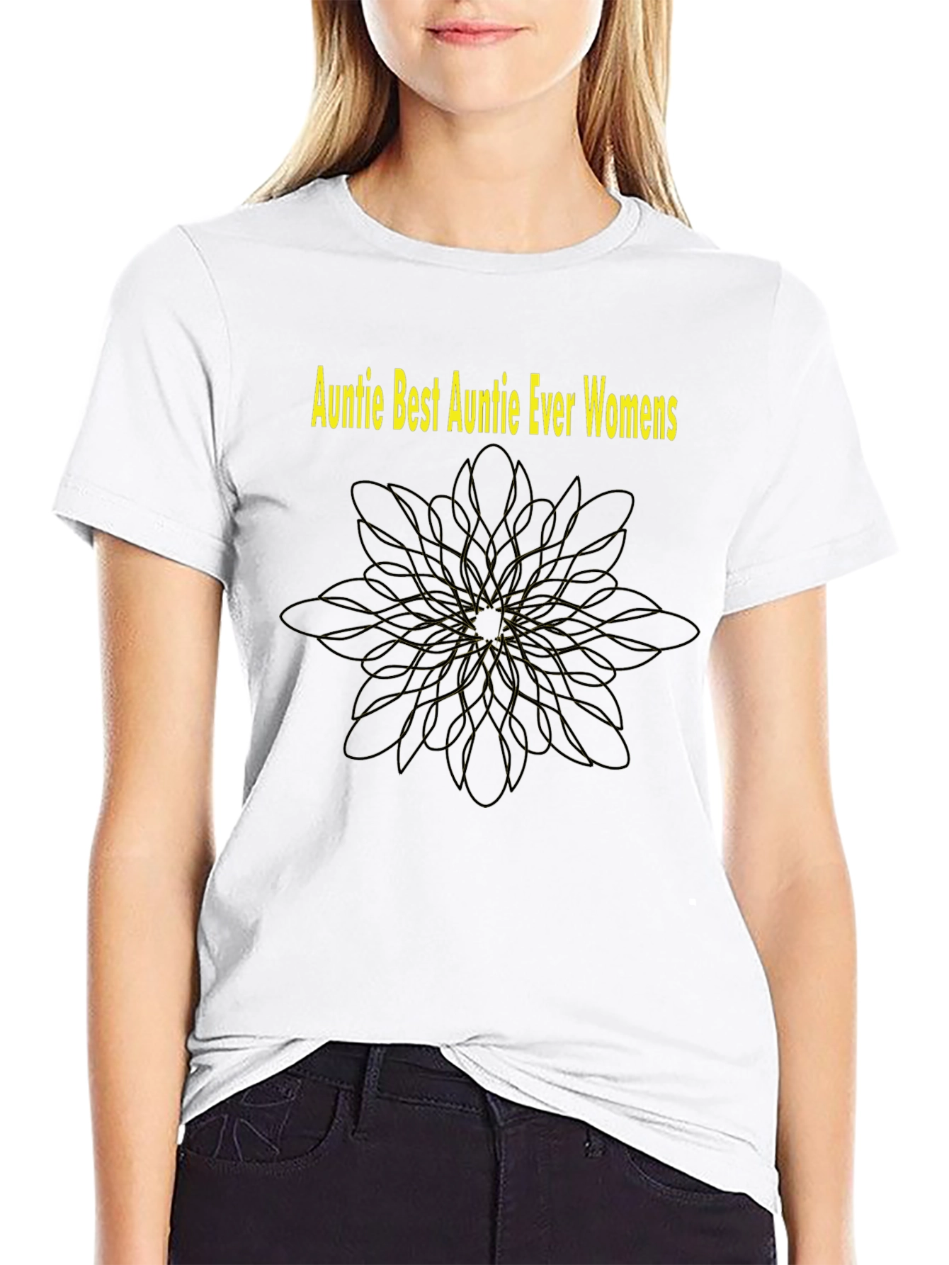 Auntie Best Auntie Ever Womens Black T-Shirt