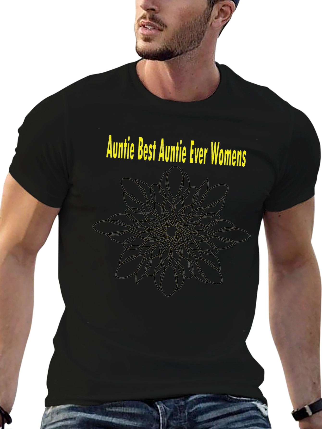Auntie Best Auntie Ever Womens Black T-Shirt