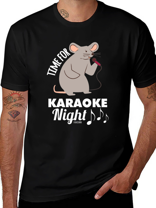 Karaoke Night Mouse T-Shirt - Fun Singalong Apparel