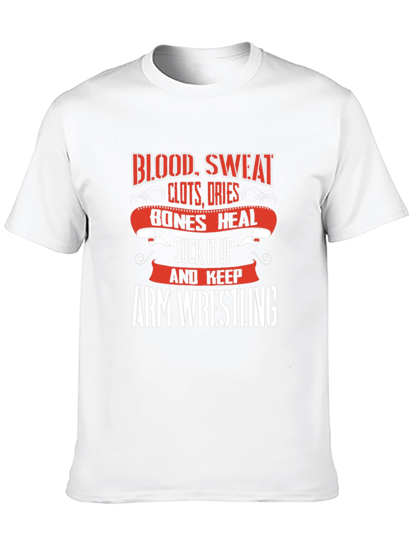 Arm Wrestling T-Shirt - Blood Sweat and Bones