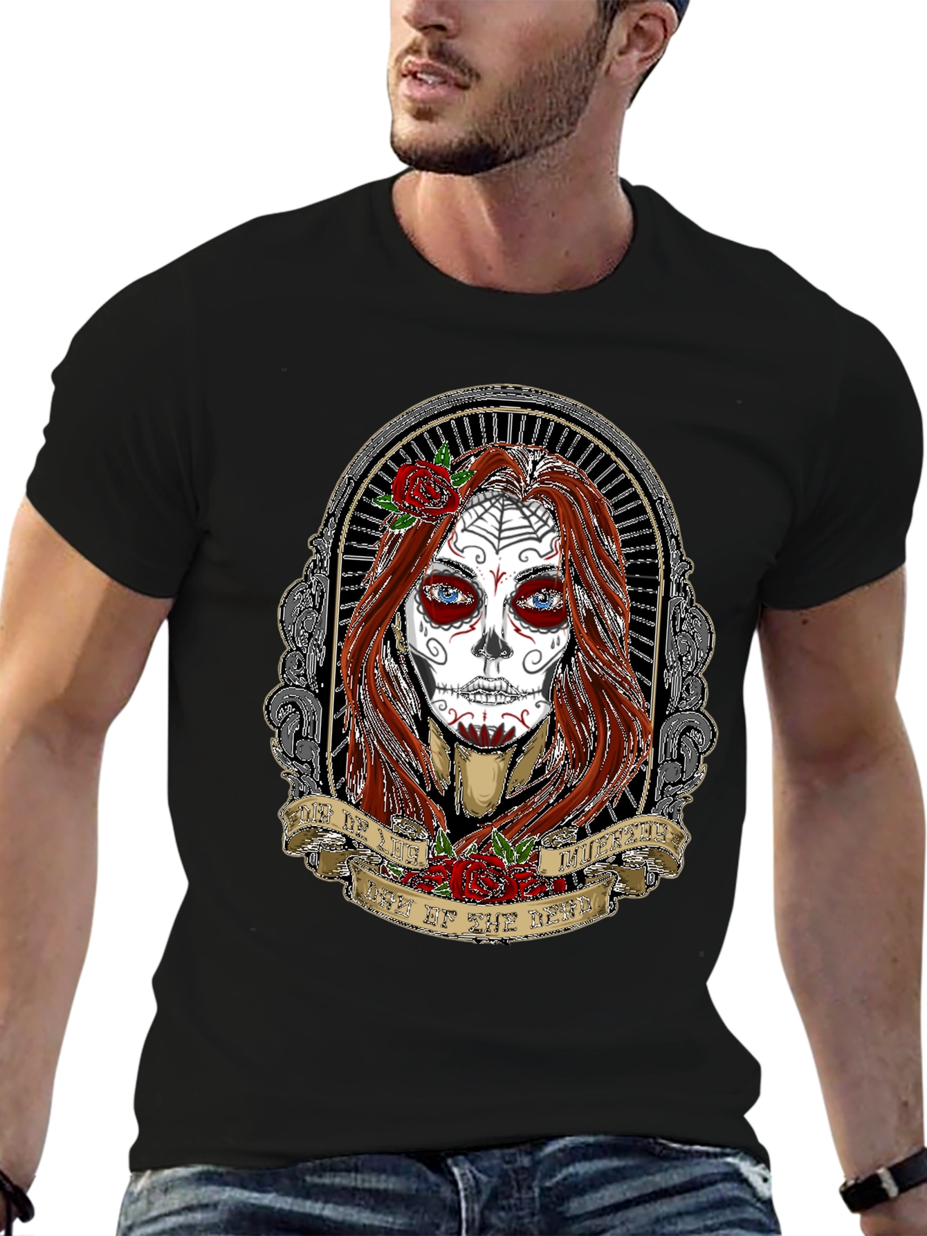 Day of the Dead Womans Portrait T-Shirt