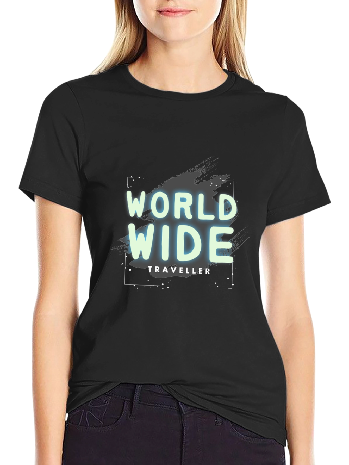 World Wide Traveller Black T-Shirt