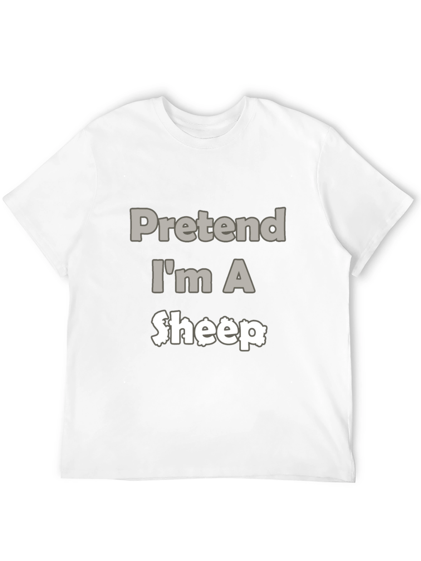 Pretend Im A Sheep Black T-Shirt