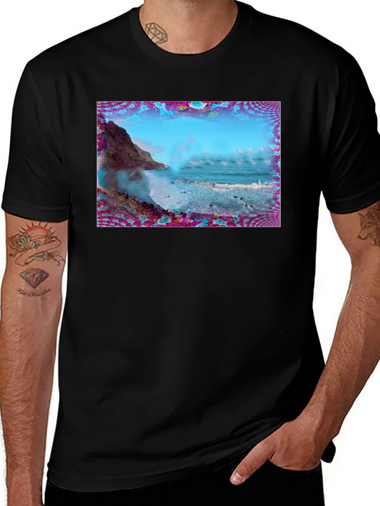 Ocean View Graphic Tee - Black