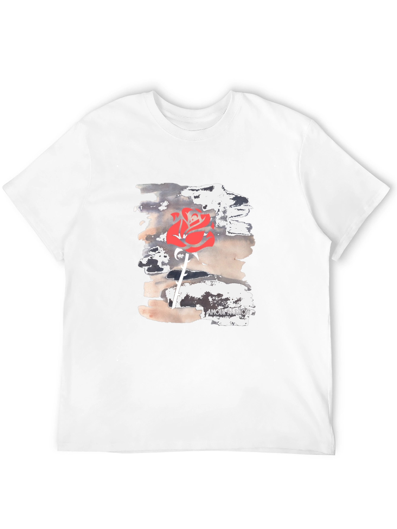 Red Rose Graphic Black T-Shirt - Stylish Cotton Tee