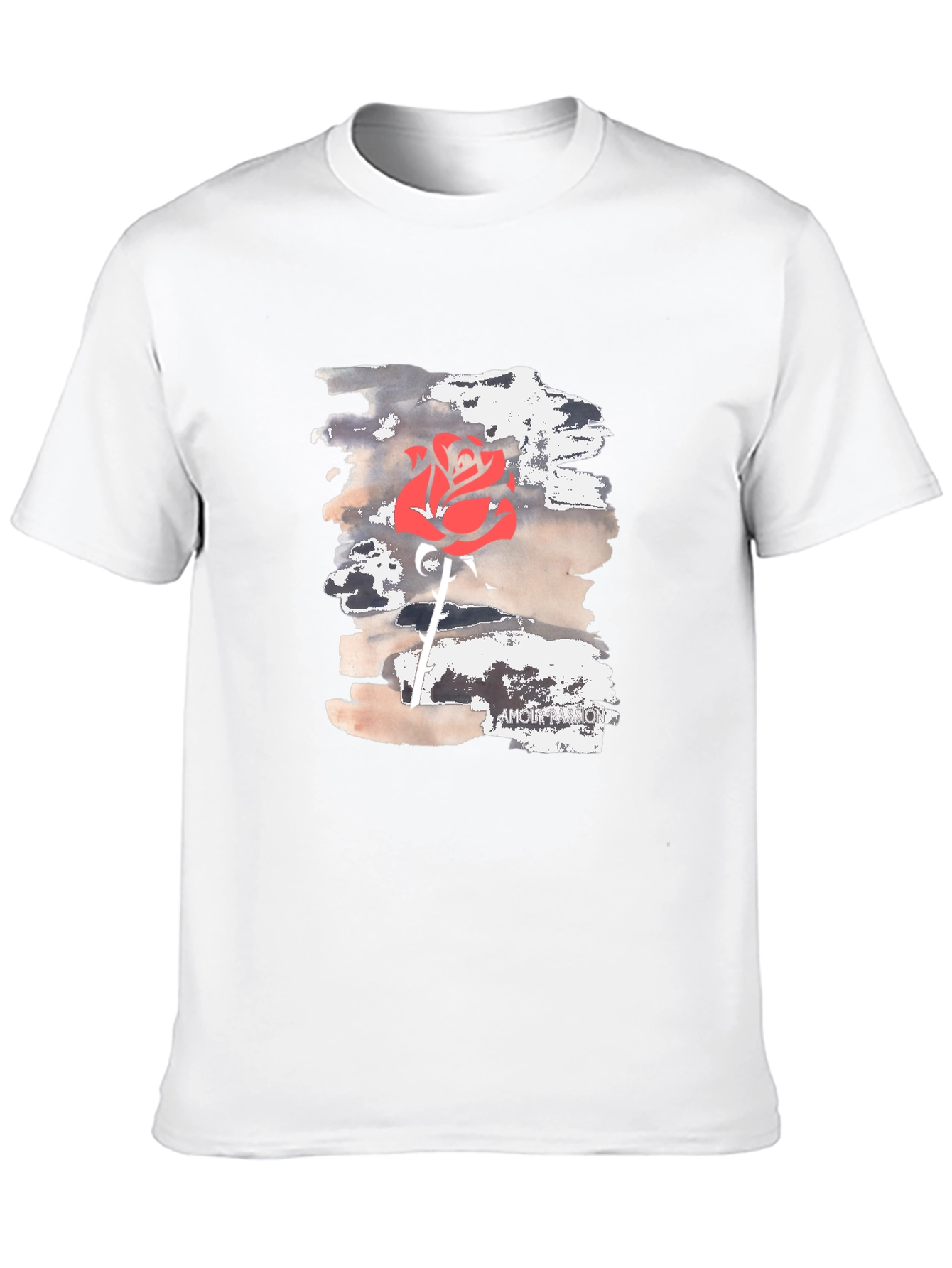 Red Rose Graphic Black T-Shirt - Stylish Cotton Tee