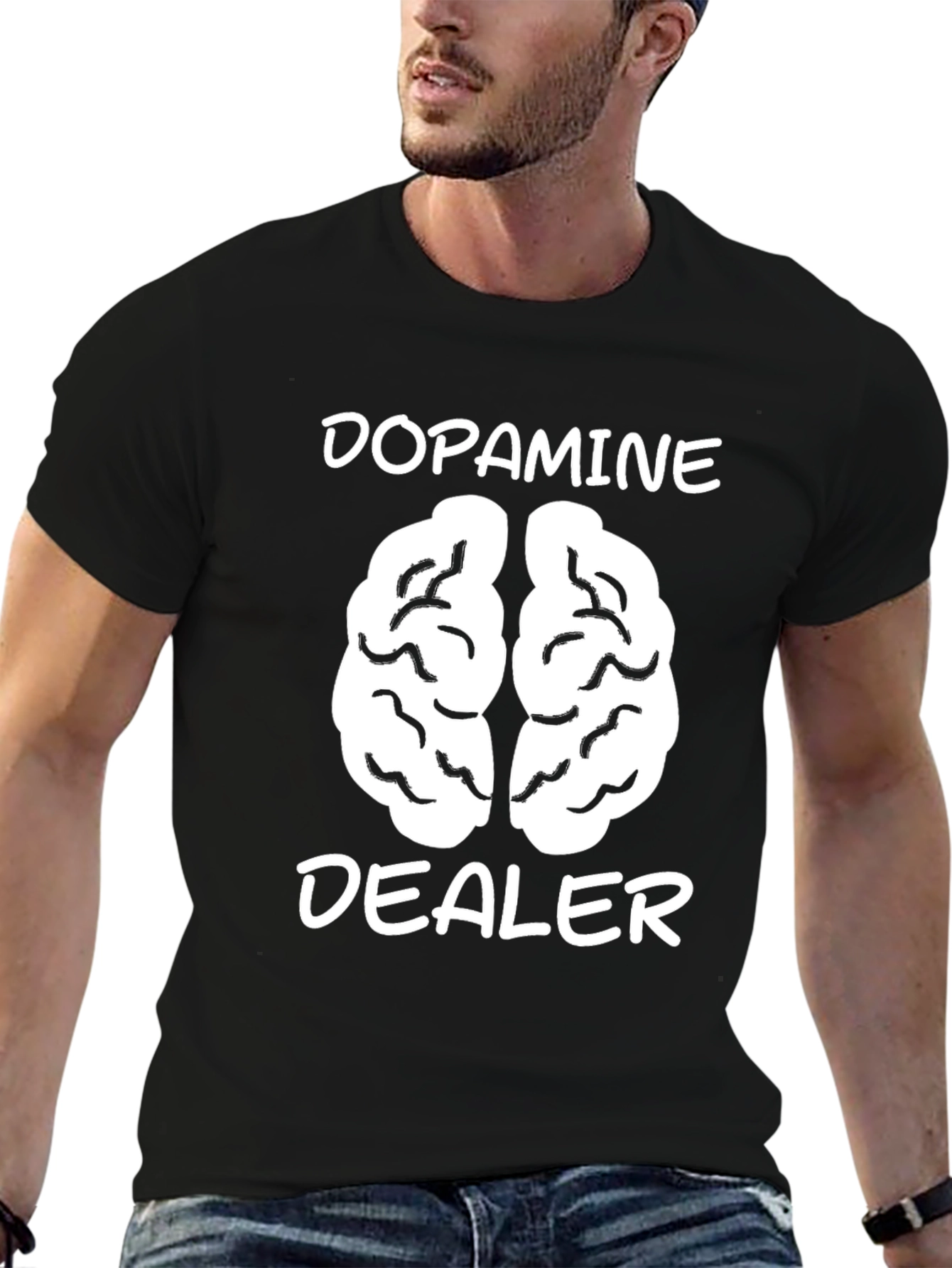 Dopamine Dealer Graphic Tee - Brain Humor Shirt