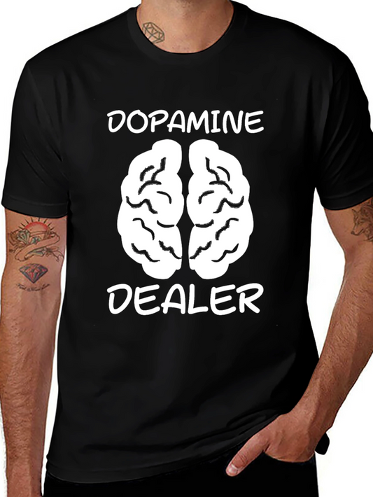 Dopamine Dealer Graphic Tee - Brain Humor Shirt