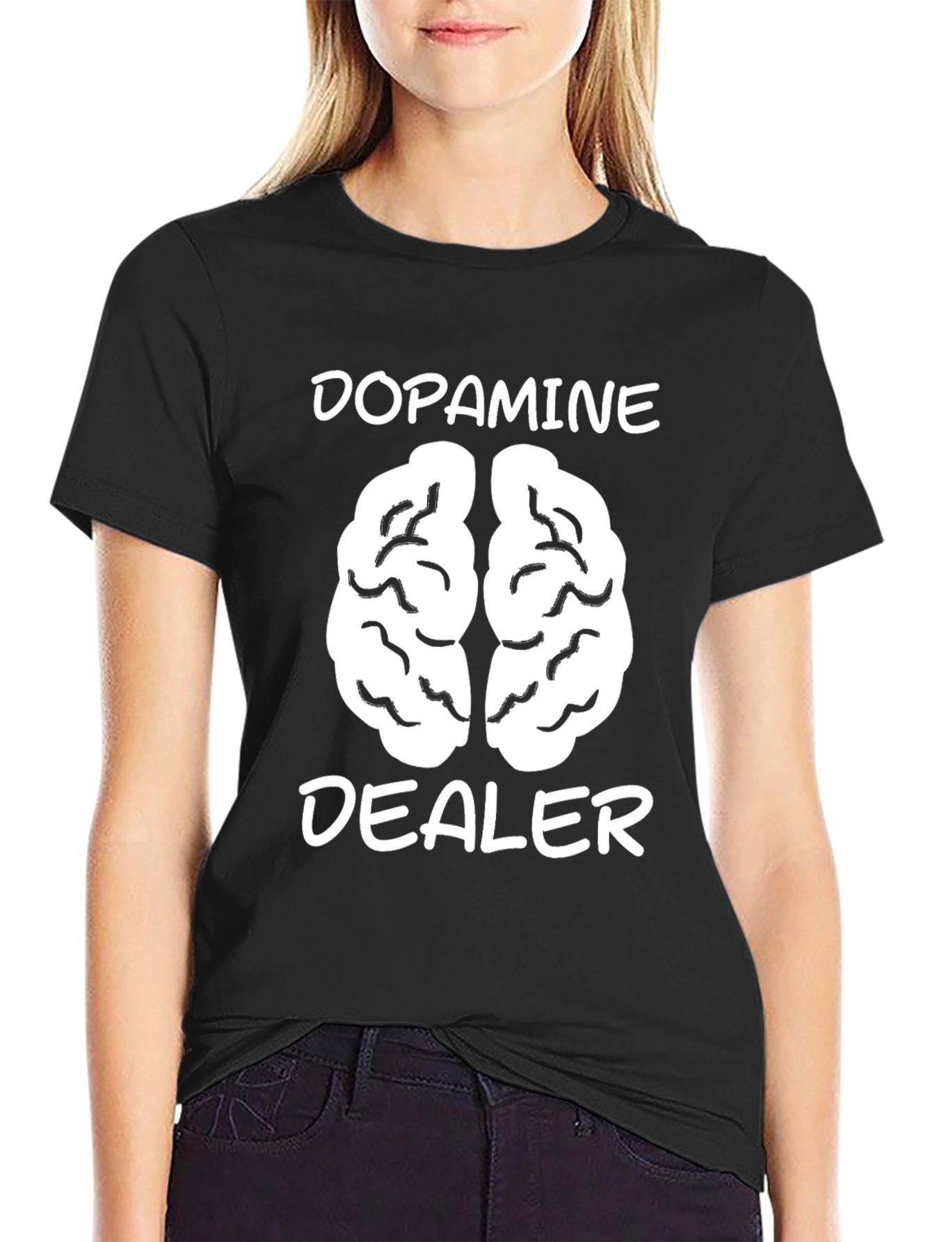 Dopamine Dealer Graphic Tee - Brain Humor Shirt