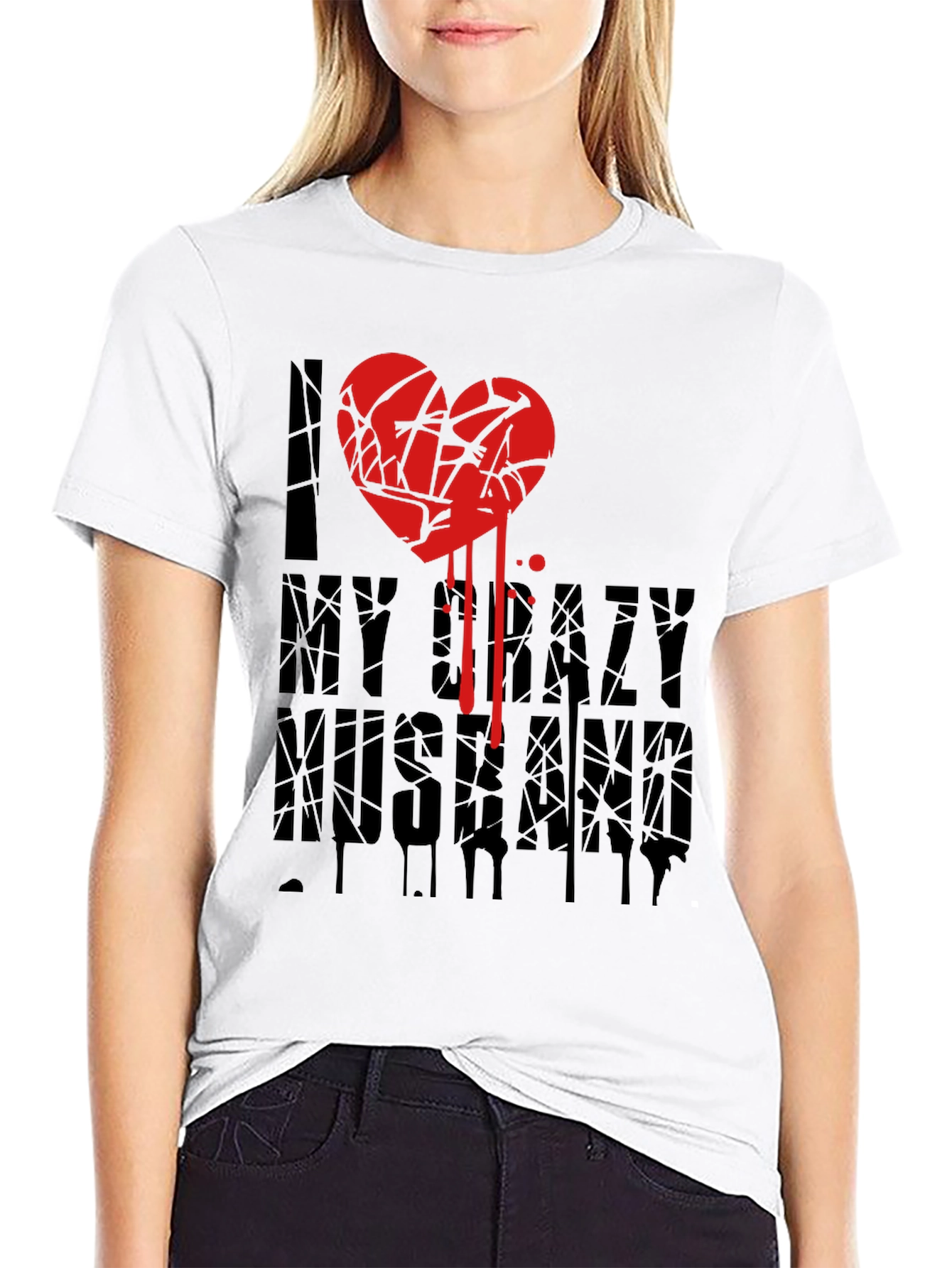 I Love My Crazy Husband T-Shirt Novelty