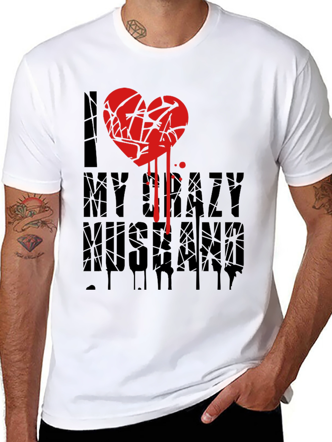 I Love My Crazy Husband T-Shirt Novelty