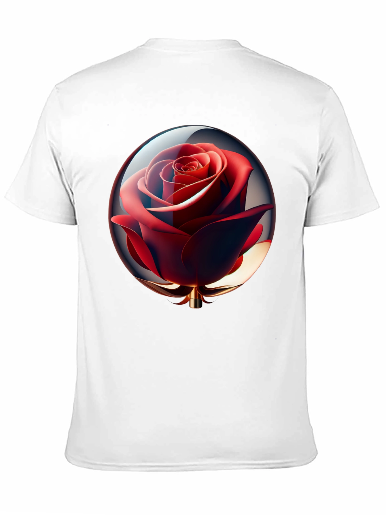 Rose in Sphere Black Tee