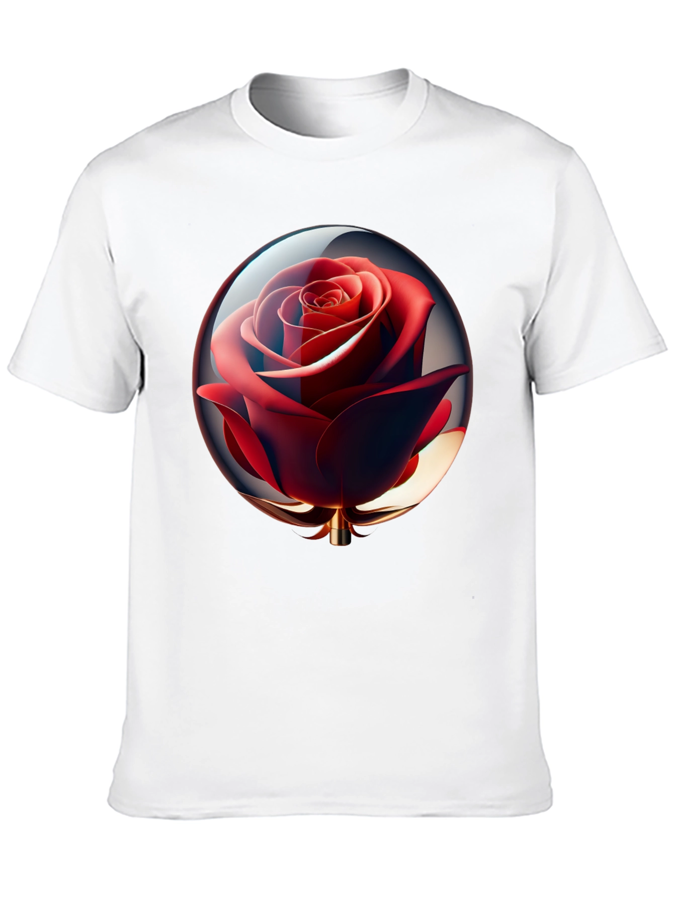 Rose in Sphere Black Tee