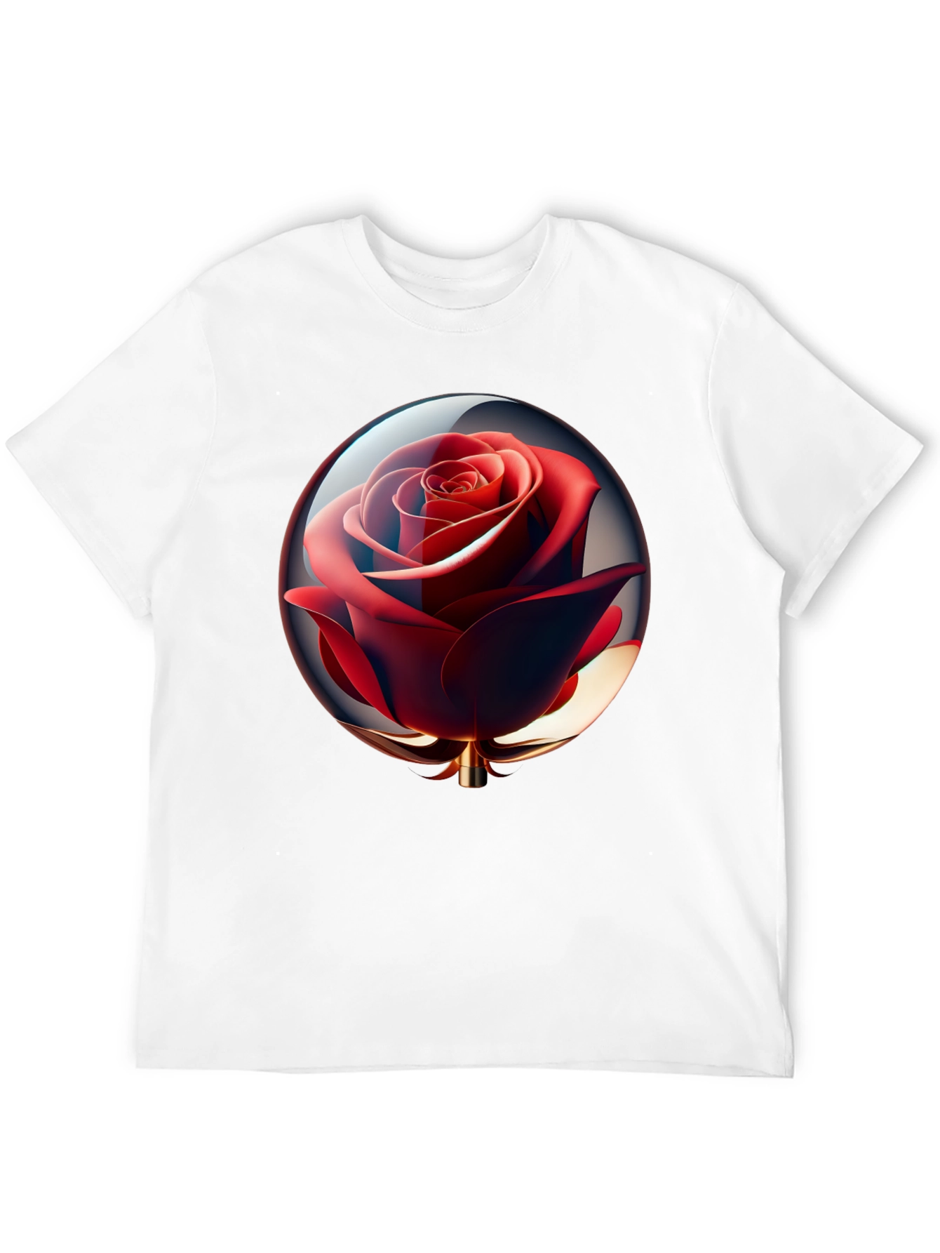 Rose in Sphere Black Tee